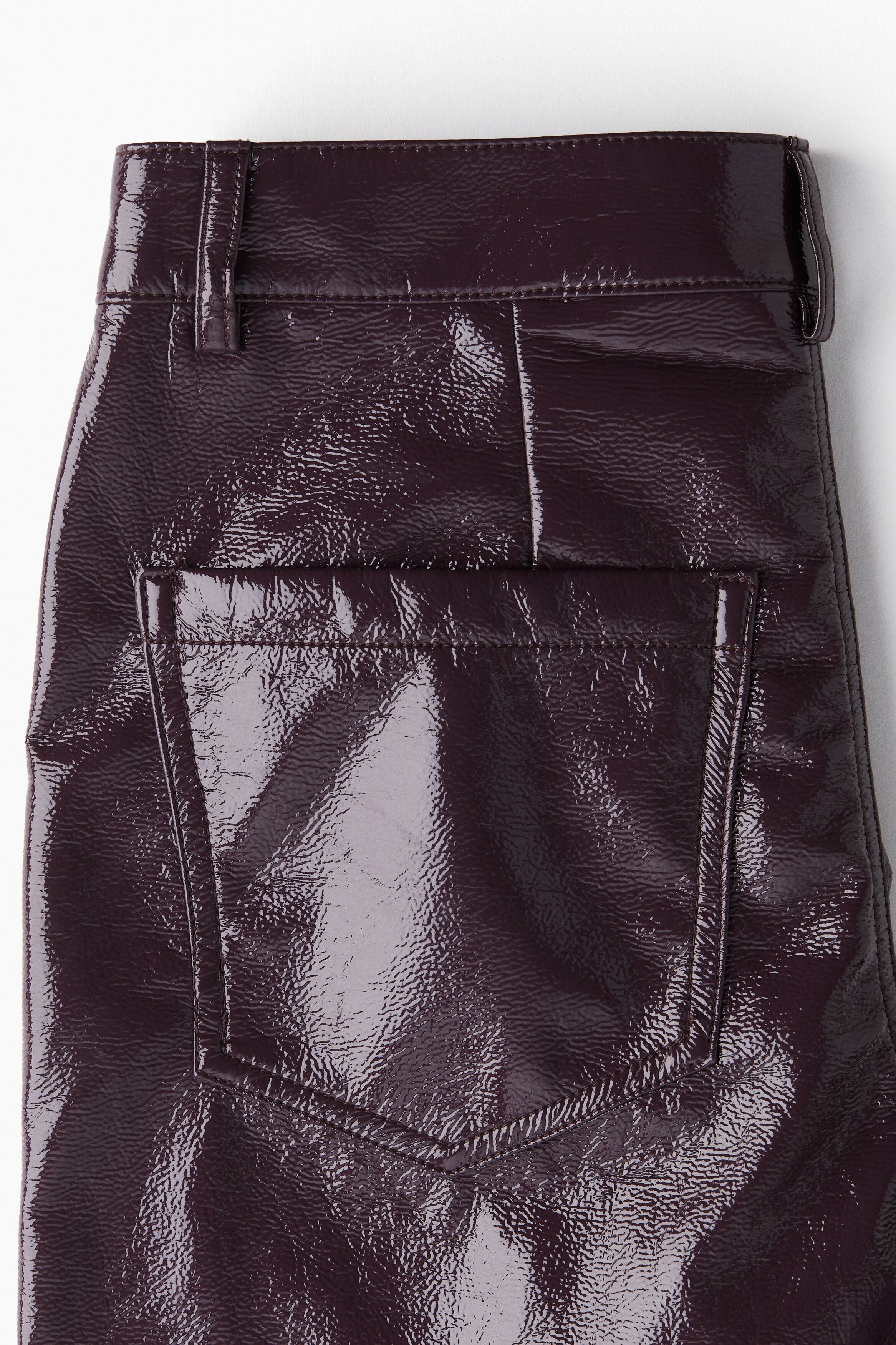 コーティングストレートパンツ - バーガンディ - レディース | H&M JP