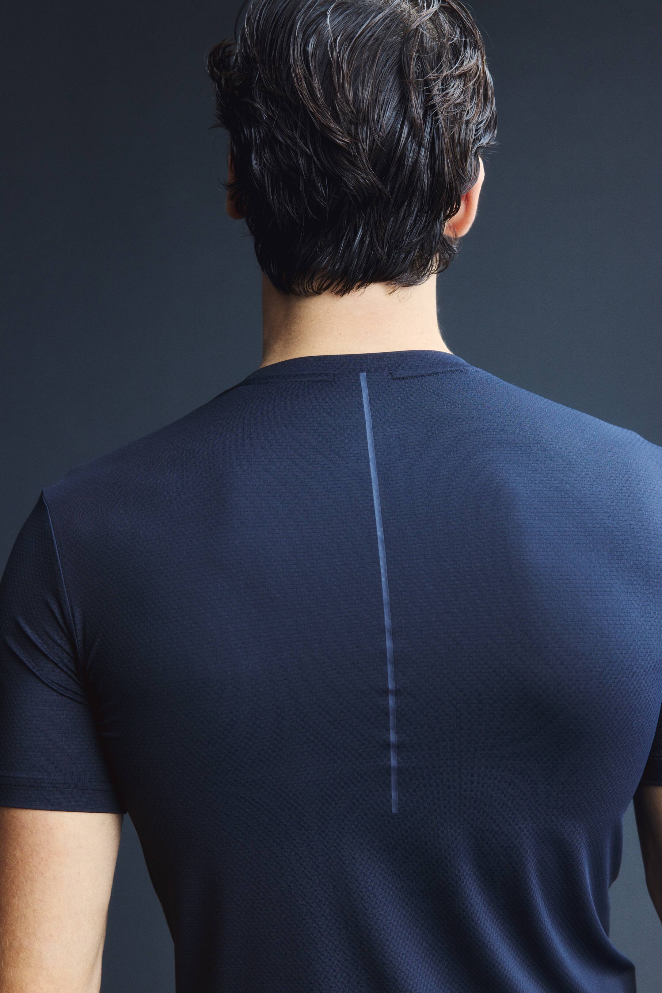 View larger image: Muscle Fit Sports T-shirt with DryMove™ - Navy blue/Move Zlatan - Men | H&M IN 4