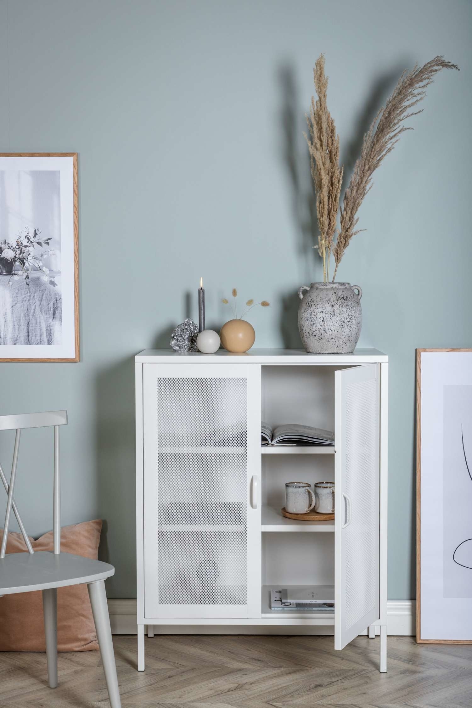 Misha Kabinett - Stahl, Weiß/Stahl, Grau/Stahl, Schwarz