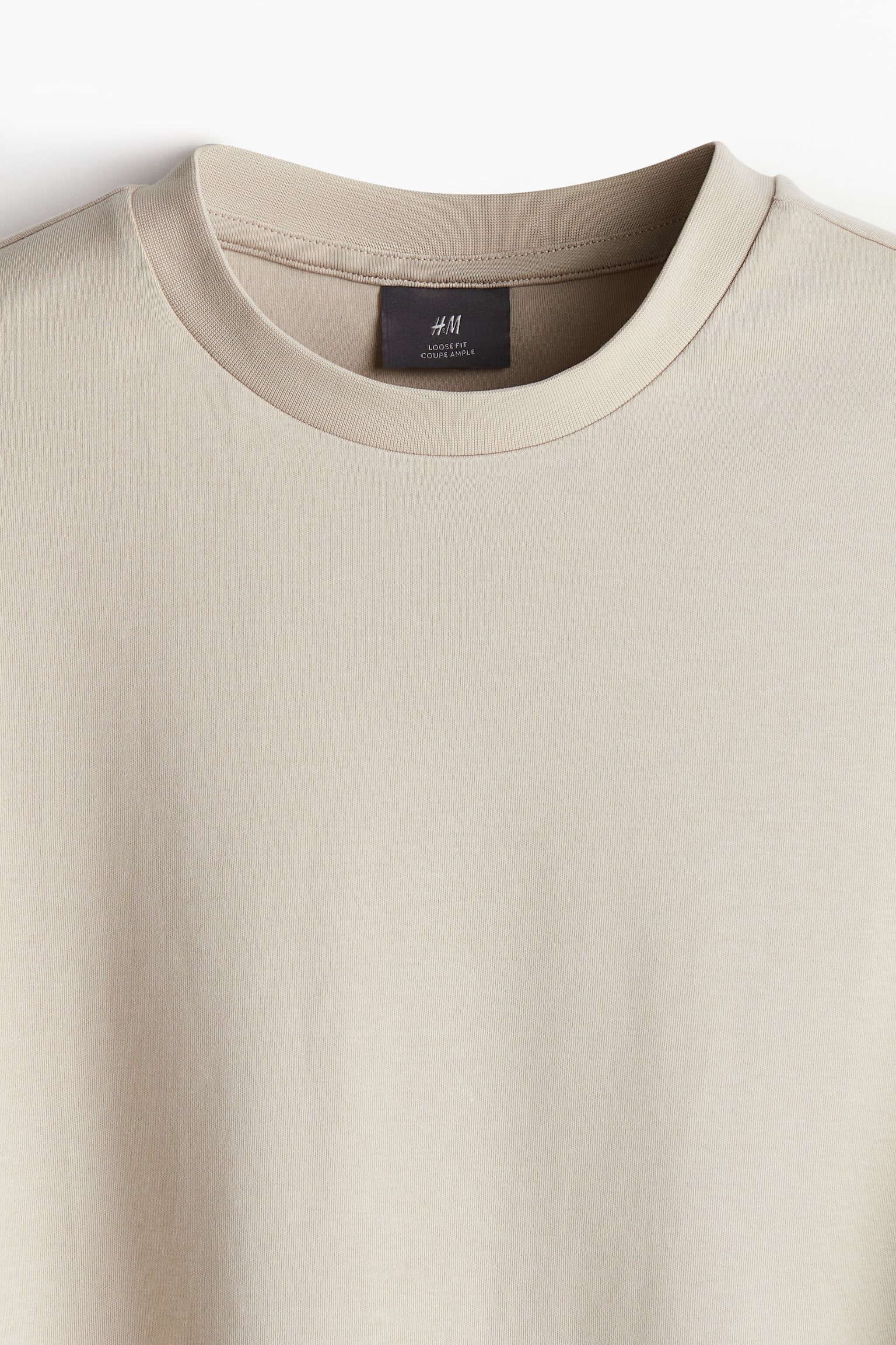 Loose Fit T-shirt - Beige/Cream/Dark sage green/Black/White - 3