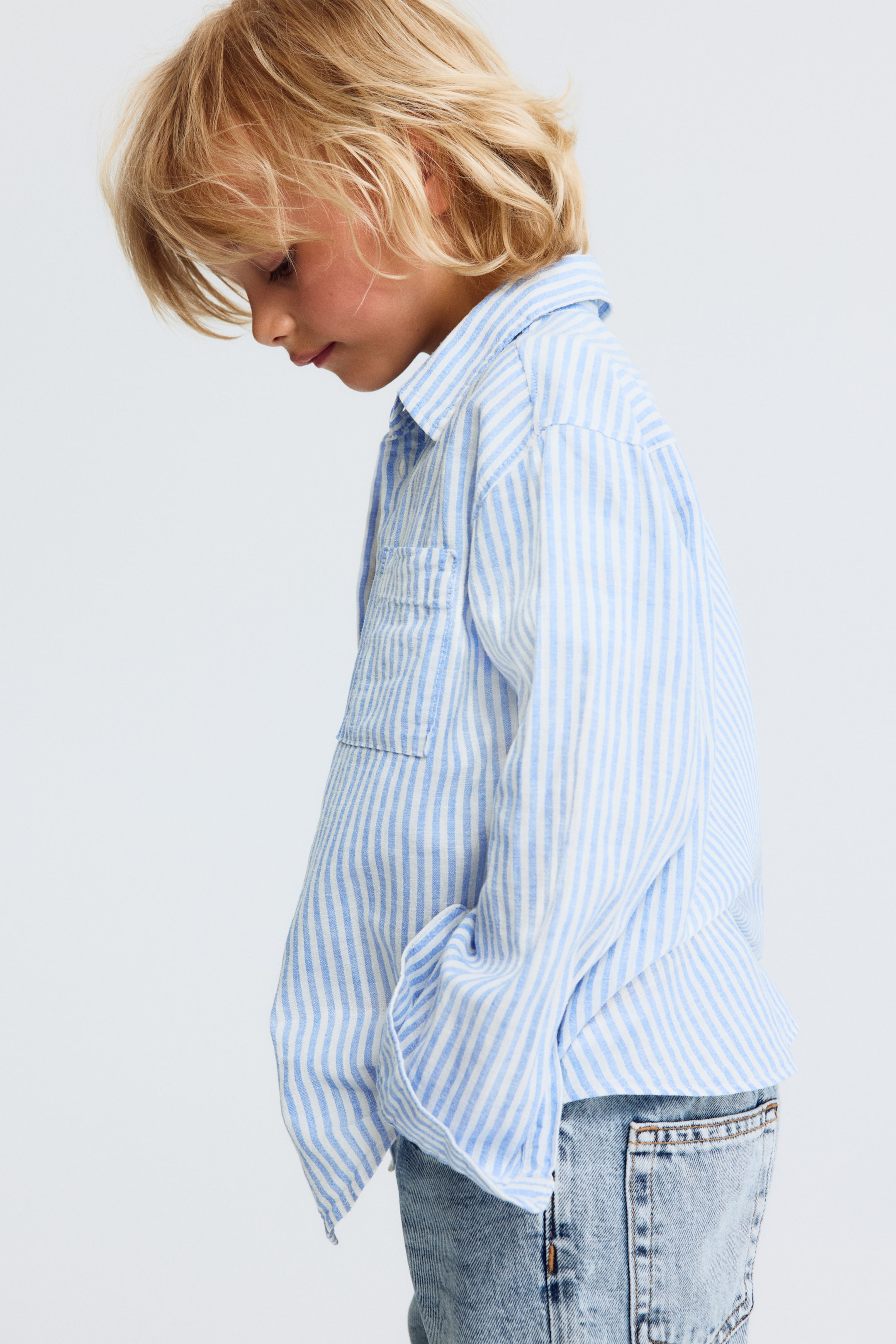 Детские рубашки H&M Linen-Blend Shirt — фото 4