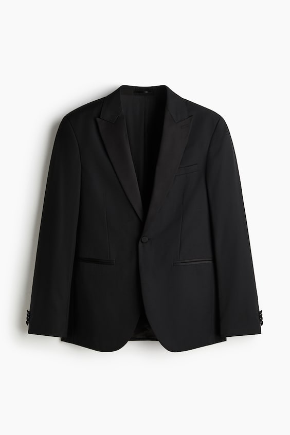 Мужские куртки H&M Slim-Fit Wool-Blend Tuxedo Jacket