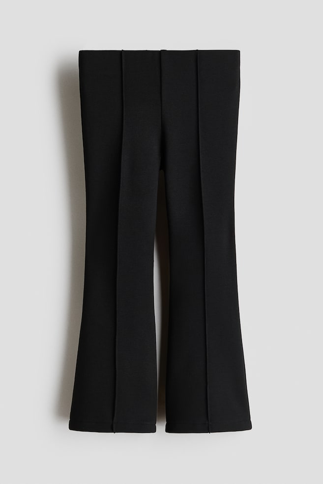 Flared Ponte di Roma leggings - Black - 1