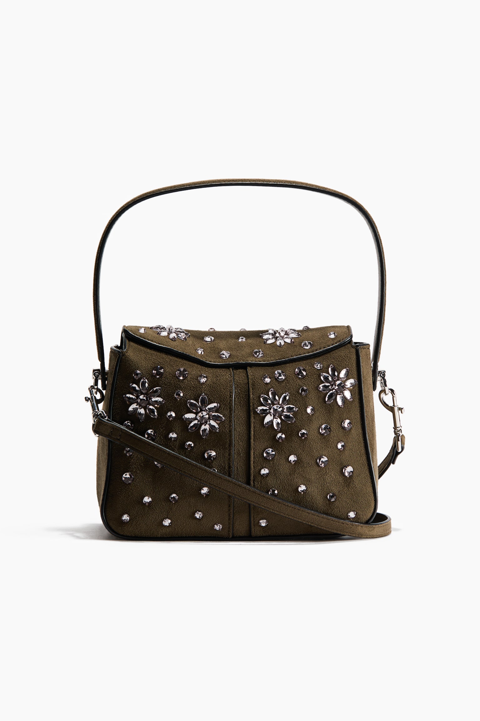 Embellished crossbody bag - 다크 카키 그린