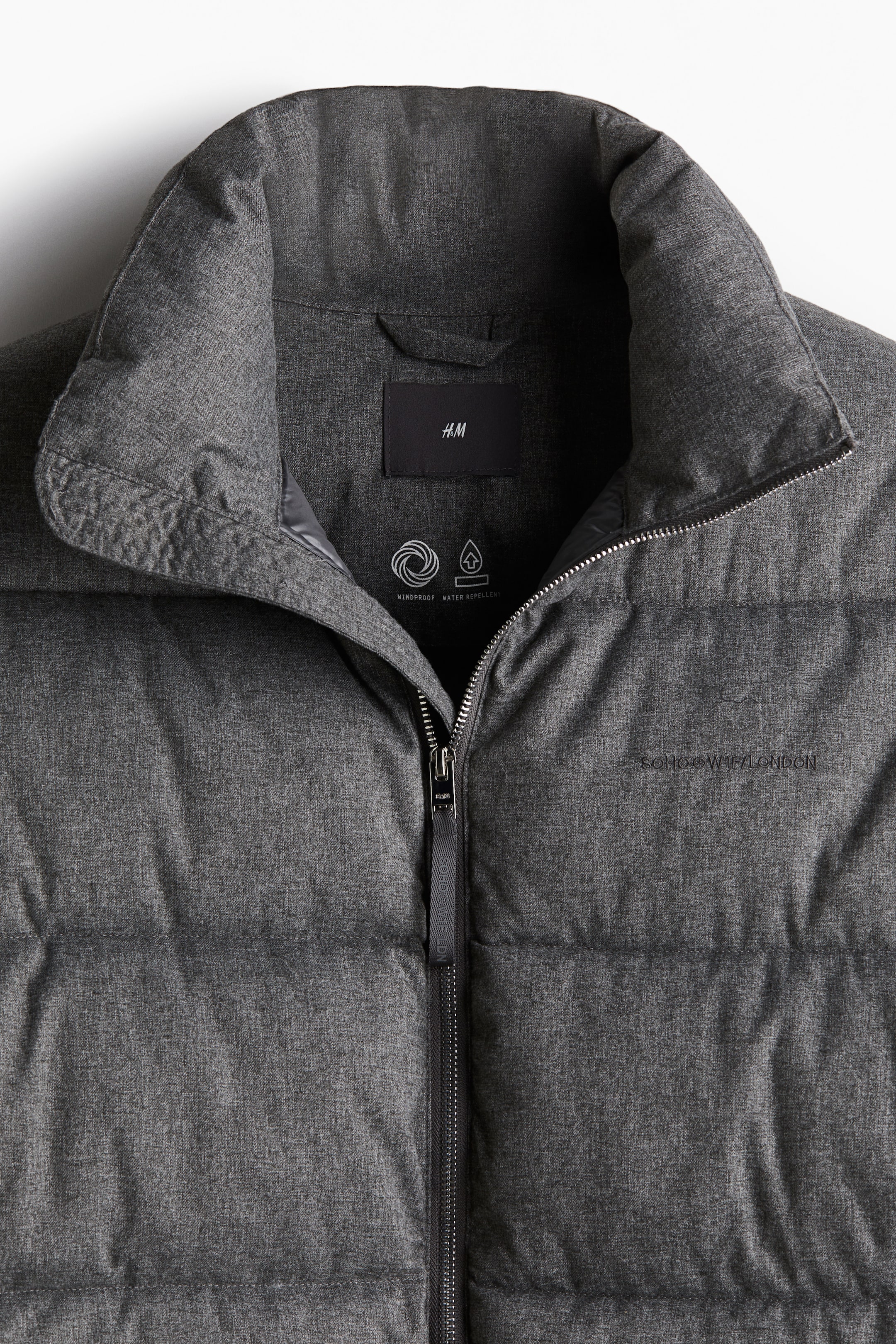 Loose Fit Water-repellent puffer jacket - Dark grey - Men | H&M GB 8