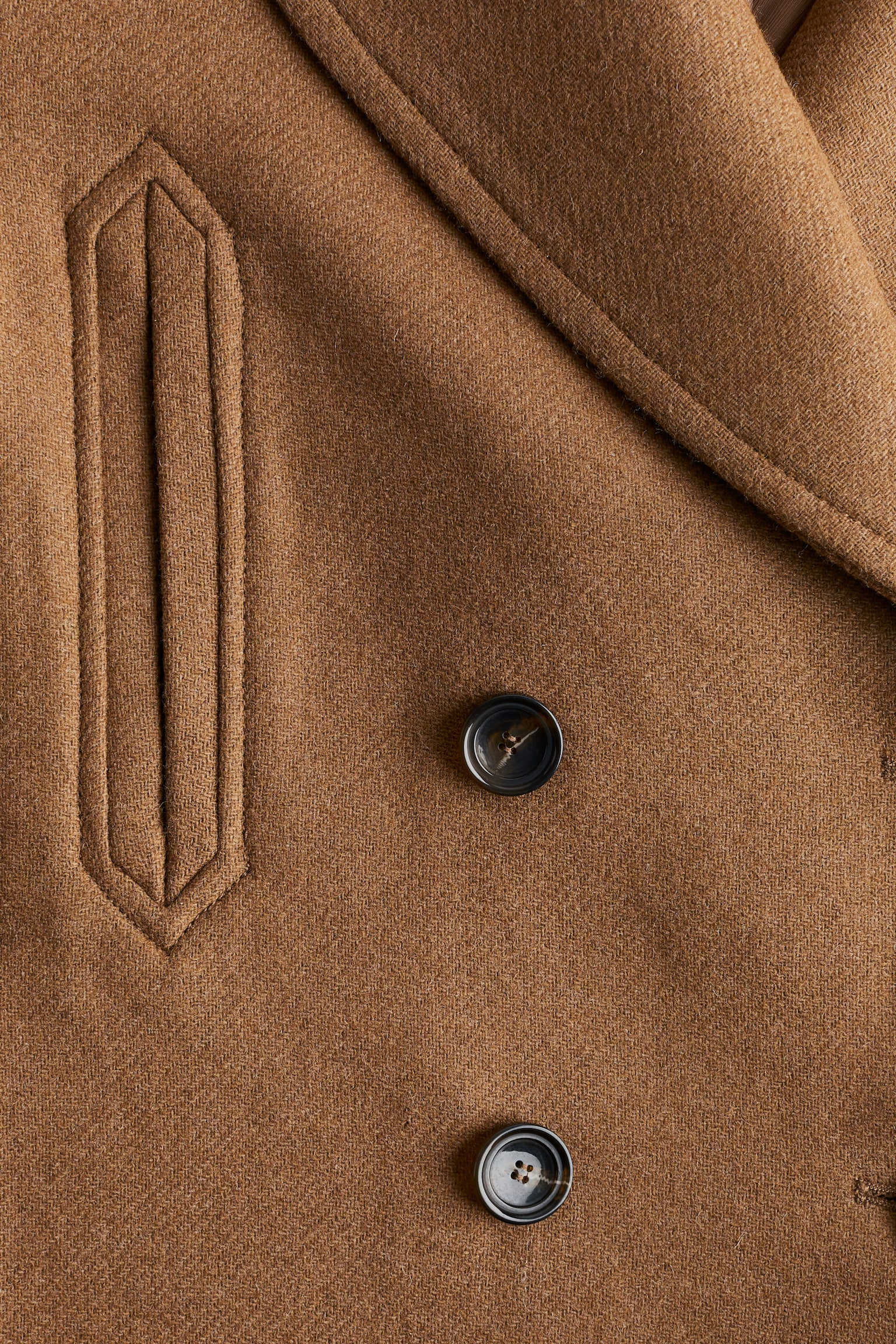 Wool-blend coat - Brown - 4