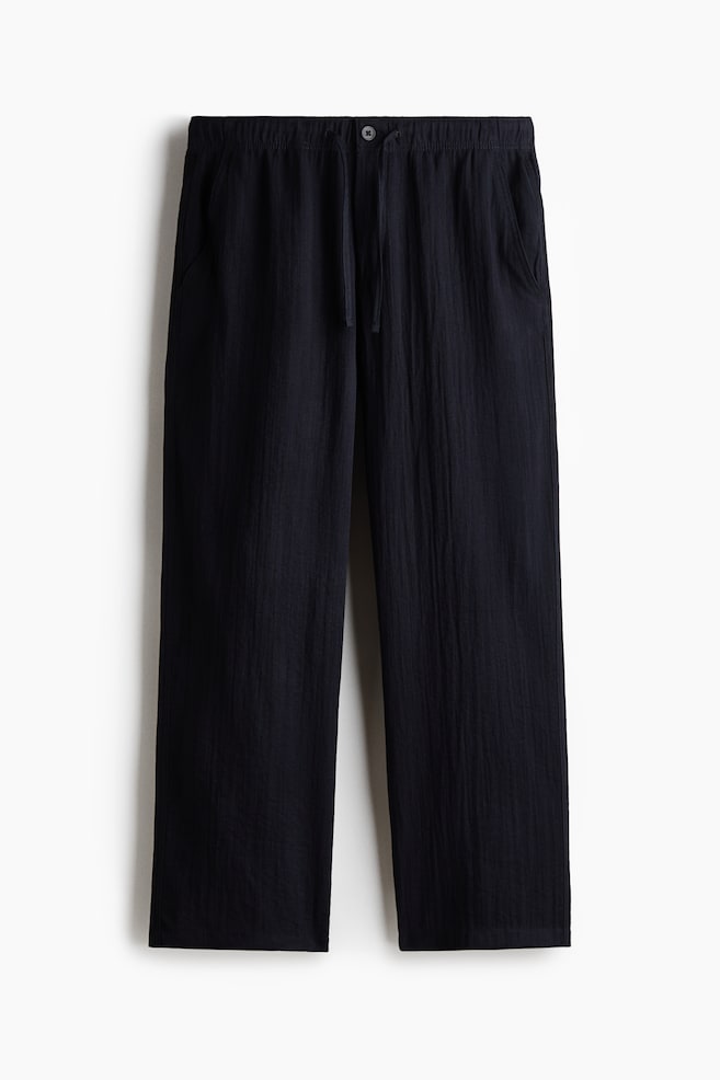 Relaxed-Fit Pants - Navy blue/Black/Beige/Dark khaki green - 1