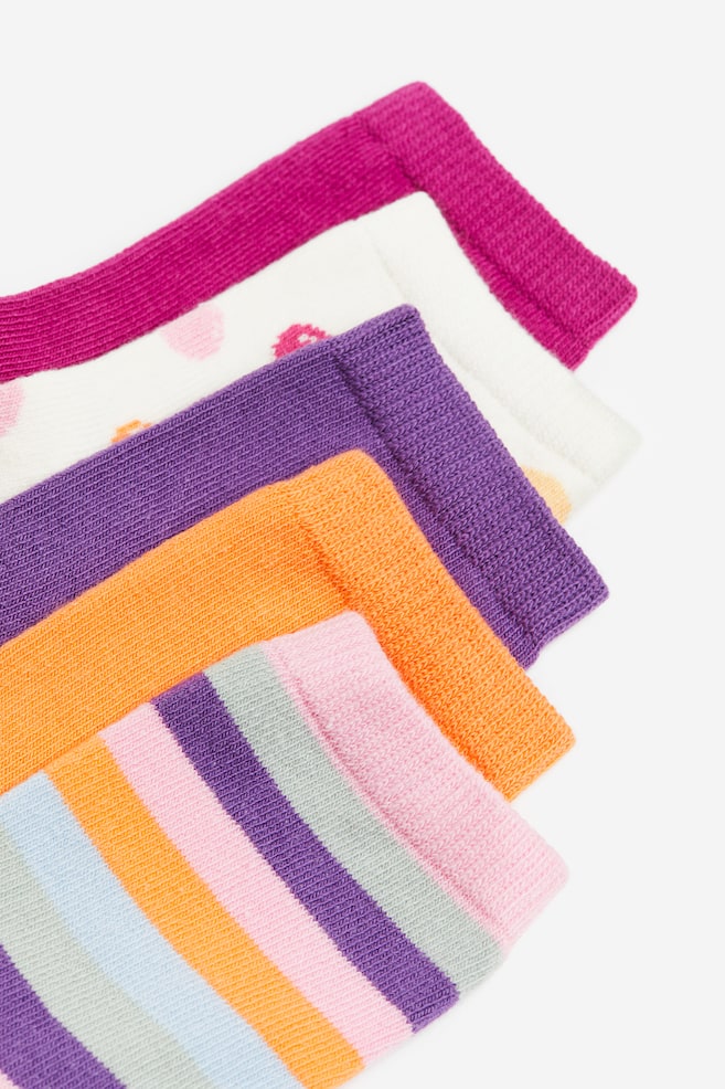 10-pack socks - Dark pink/Pink/White/Leopard print/Natural white/Spotted/Light grey marl/Black/dc - 2