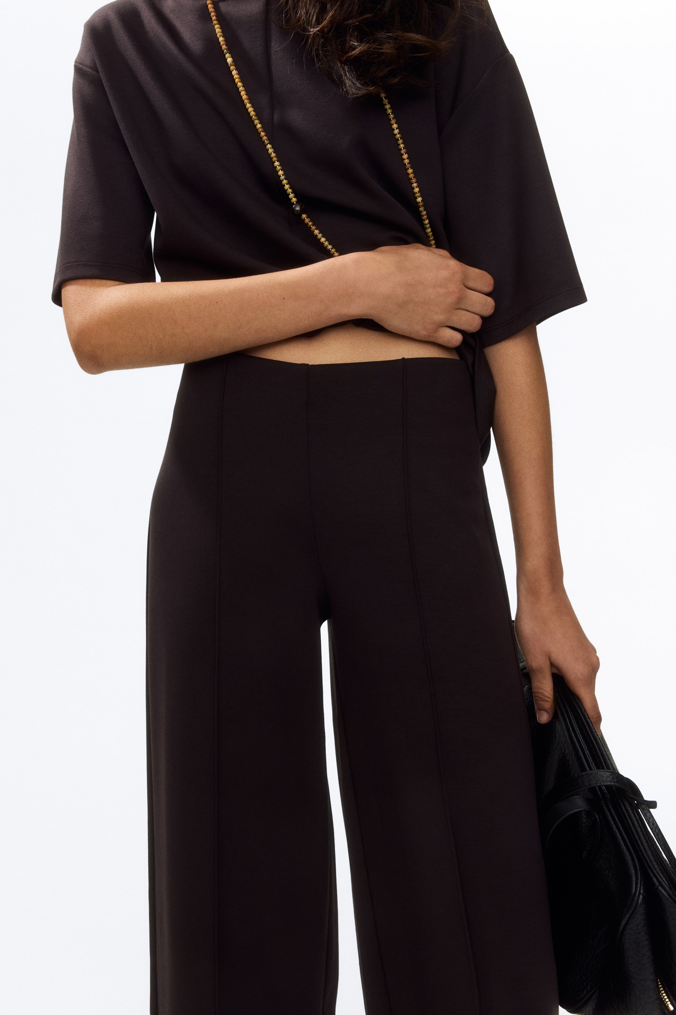 Crease-Front Jersey Pants