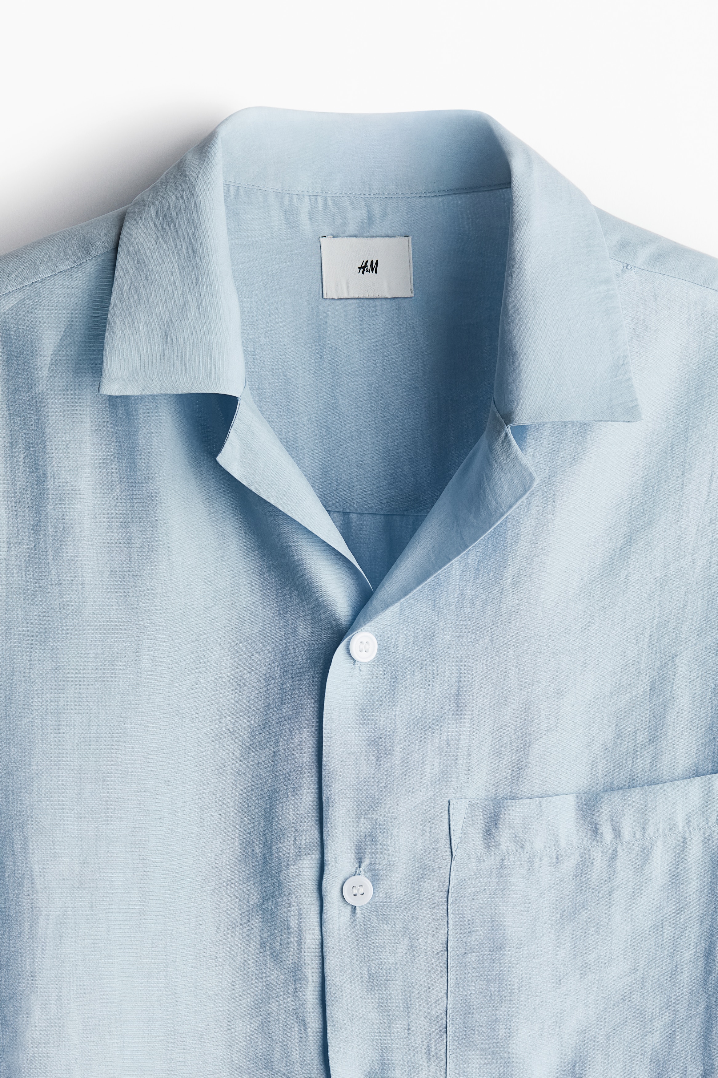 Men's Light blue Regular Fit Lyocell-blend Resort Shirt | H&M CA