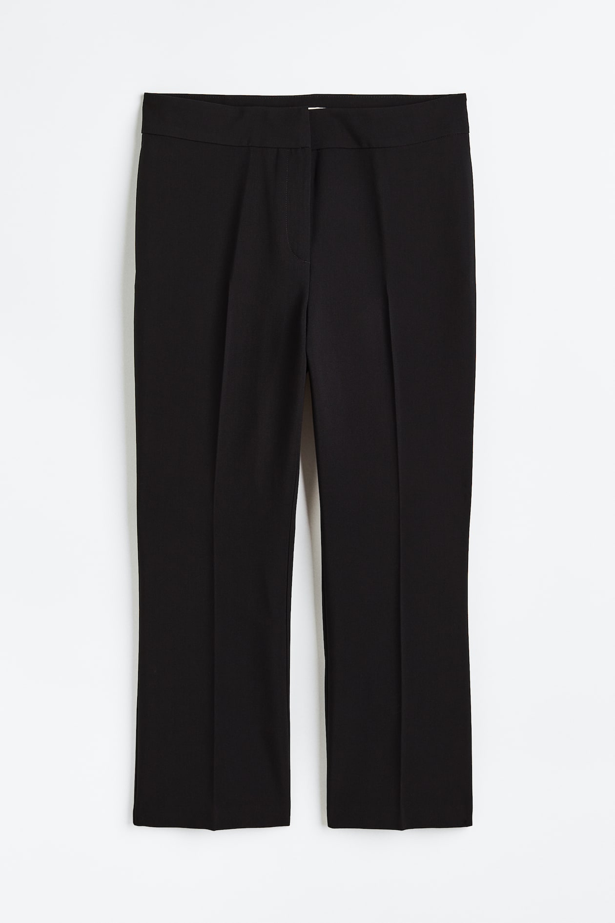 H&M+ Creased Pants - High waist - Ankle-length - Black - Ladies | H&M US