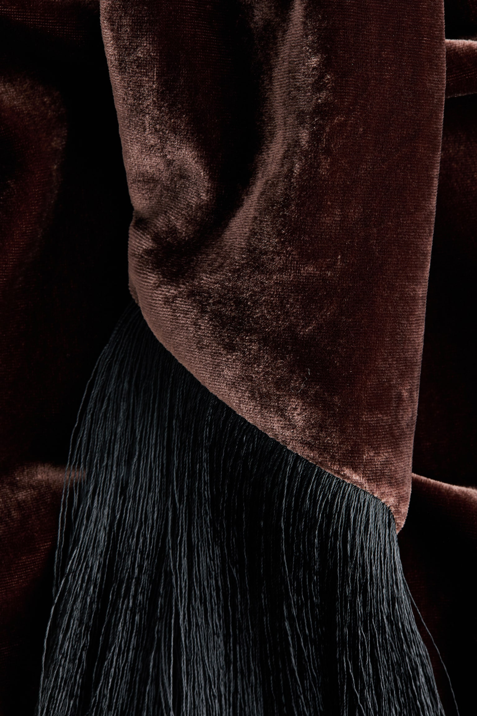 Sametový top halternek - Tmavě hnědá - 6