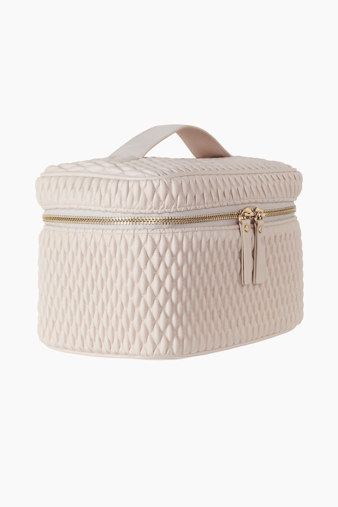 Quilted Boxy Makeup Bag - Light beige/Yellow/Blue/Black - 3