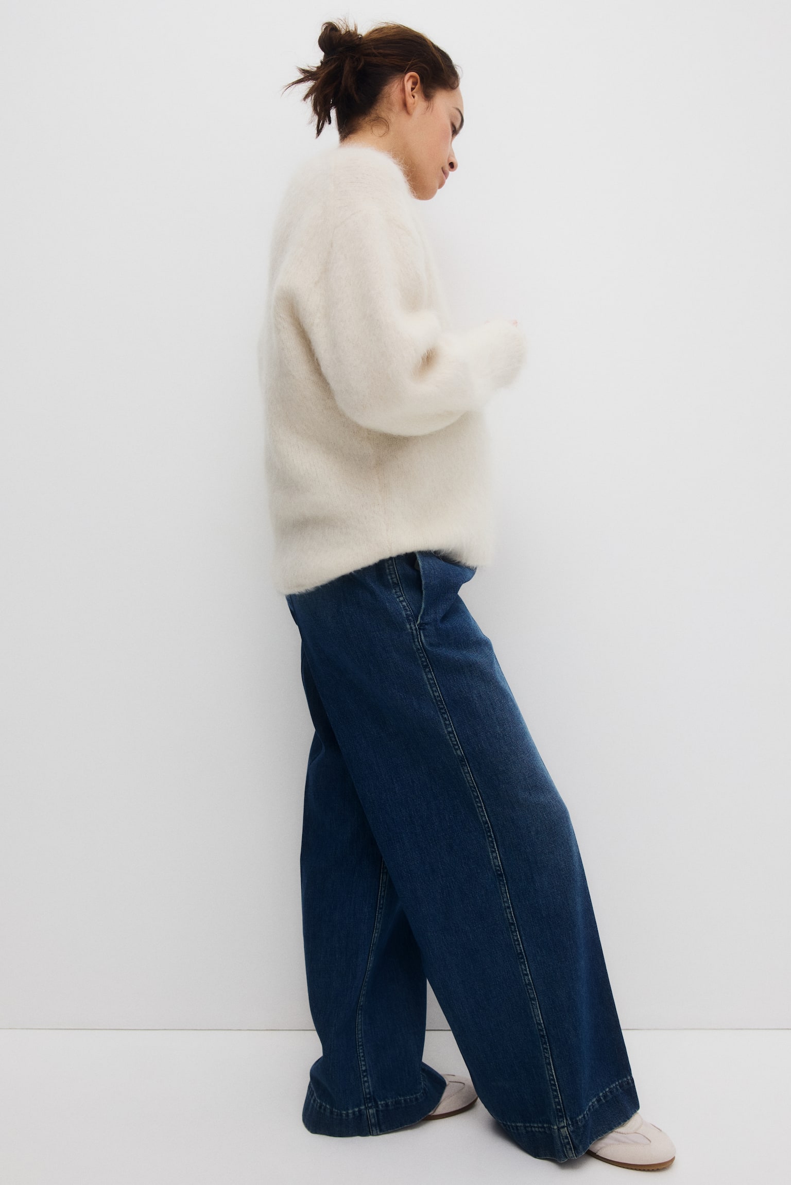 MAMA Wide jeans - כחול ג'ינס - 5