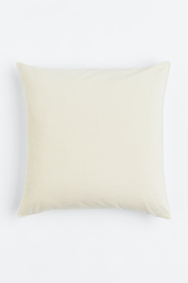 Cotton velvet cushion cover - Light beige/Dark grey/Beige/Dark khaki green/dc/dc/dc/dc/dc/dc/dc/dc - 1