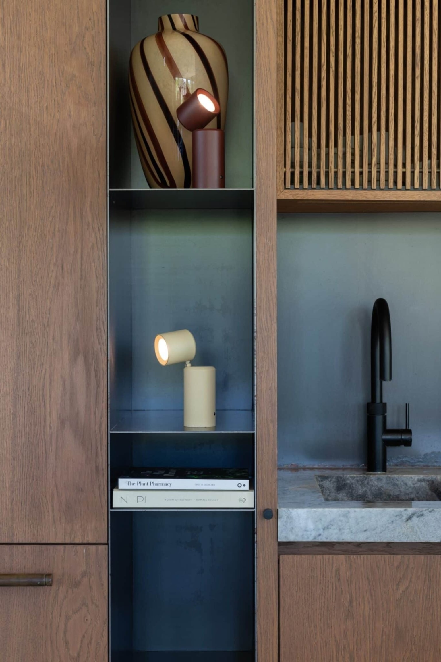 Milan Tischlampe - Bordeaux/Schwarz/Beige - 3