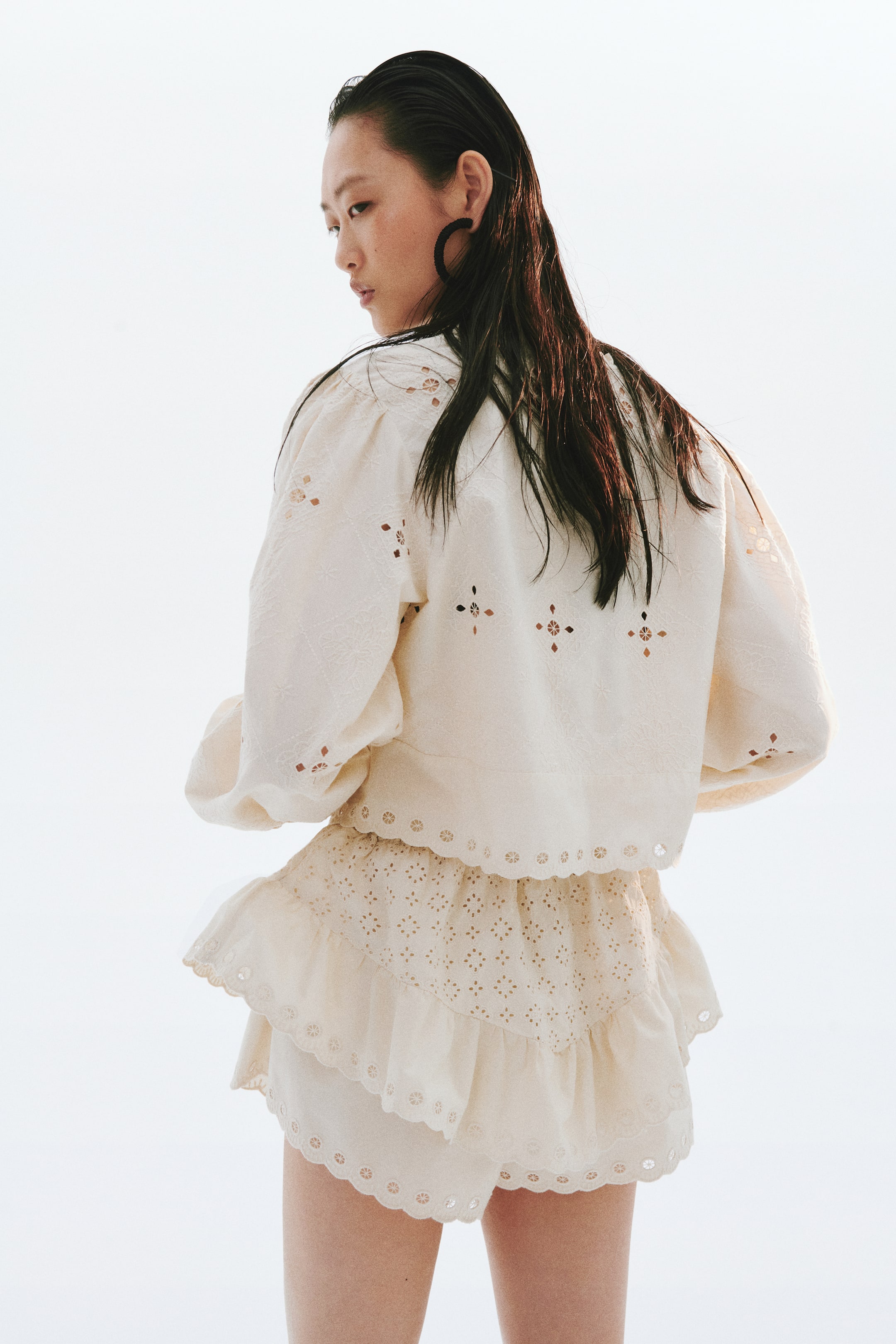 Eyelet-Embroidered Cotton Shorts