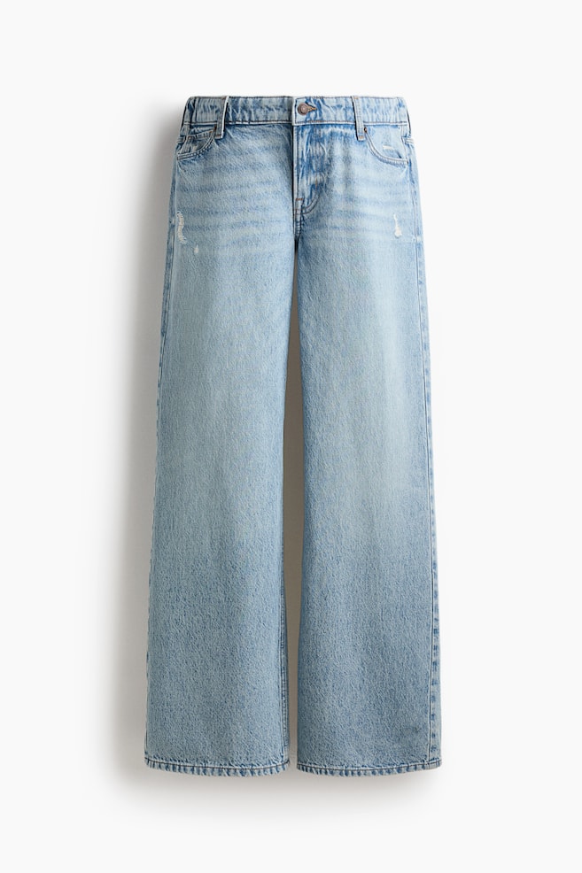 MAMA Wide Low Waist Jeans - Denim blue/Dark denim gray - 1