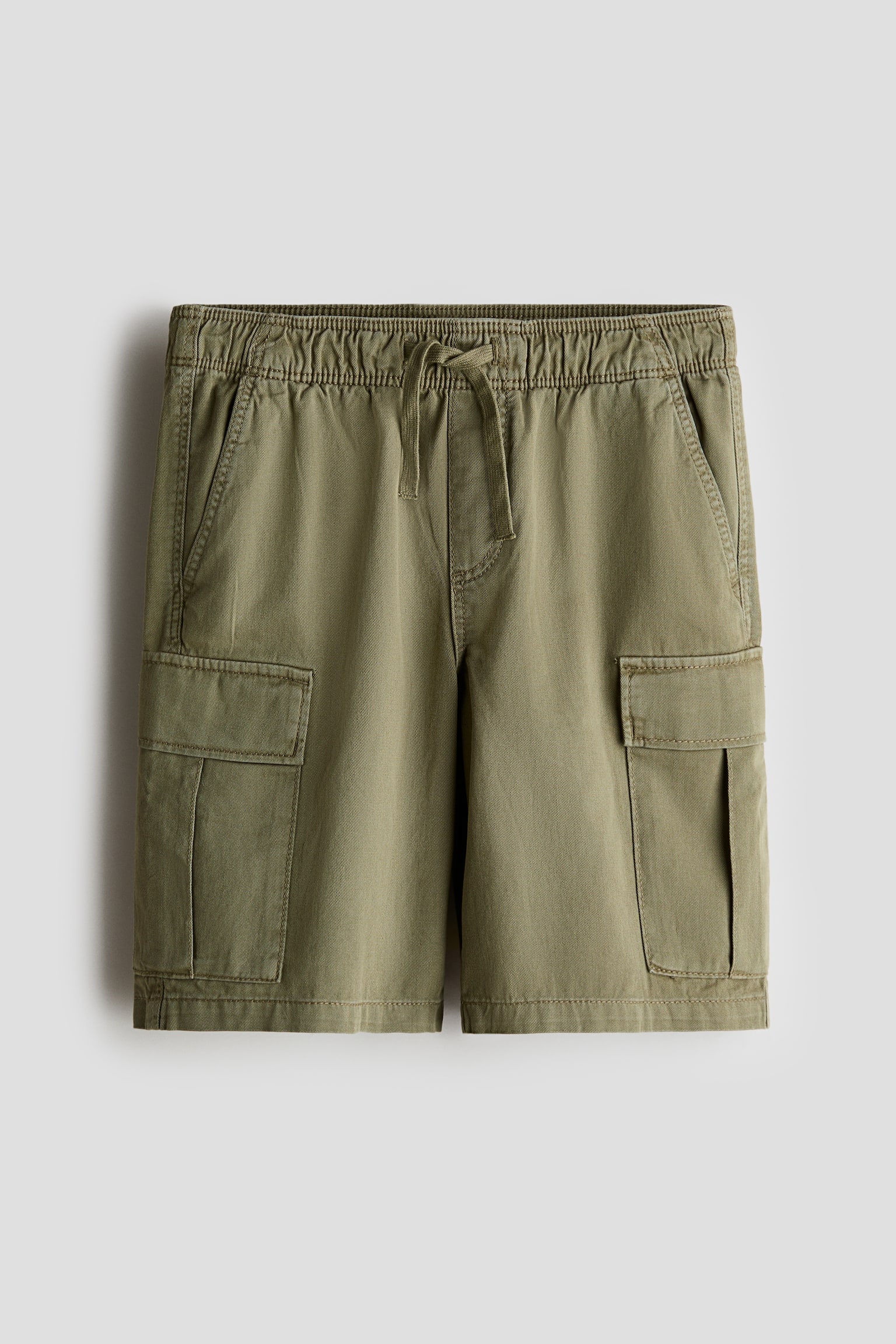 Cargoshort van keper - Kakigroen/Dusty donkerblauw/Beige/Kakigroen/Lichtbeige