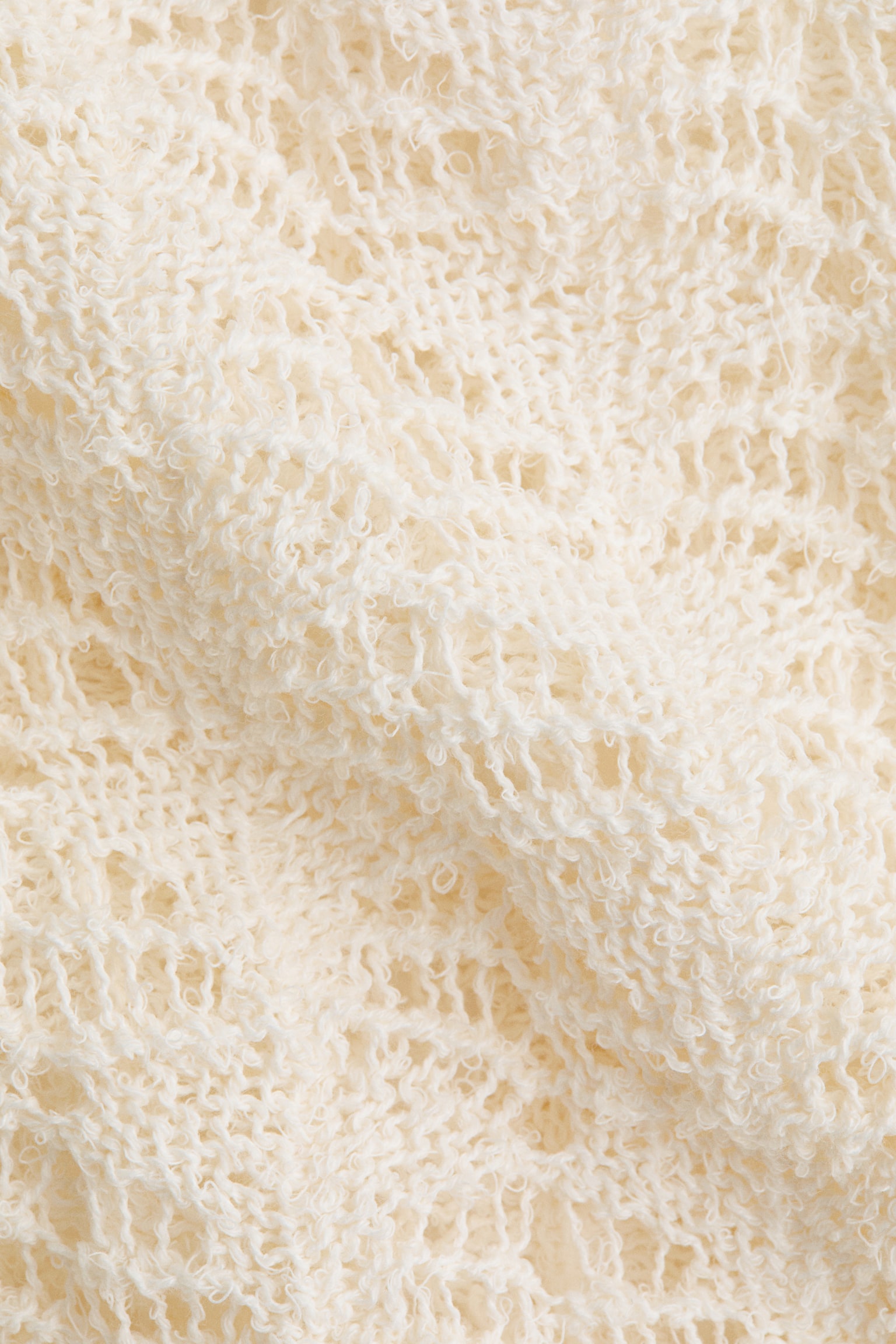 Pointelle-knit jumper - Cream - 5