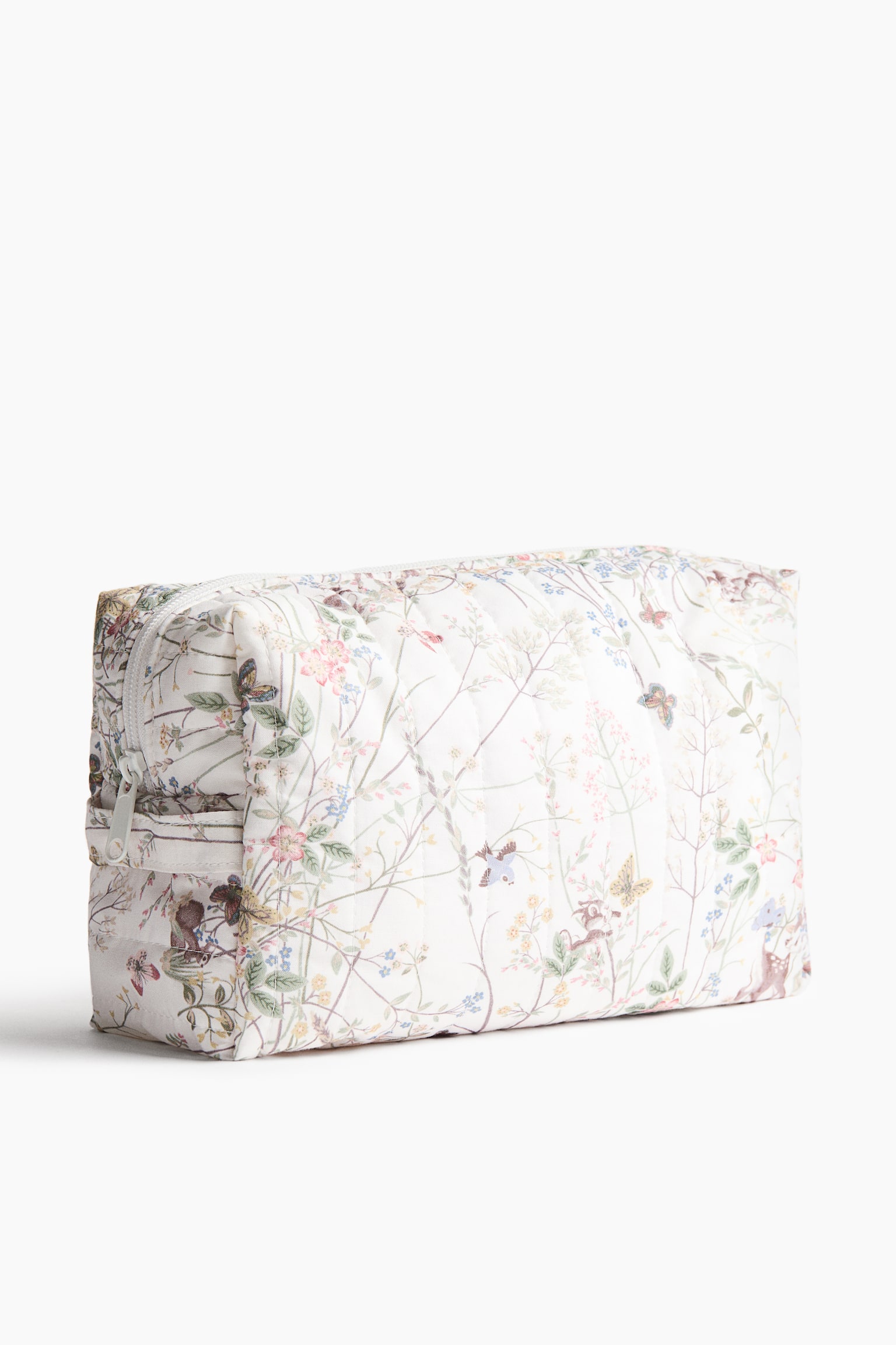 Quilted cotton changing bag - White/Bambi/Light blue/Bambi - 3