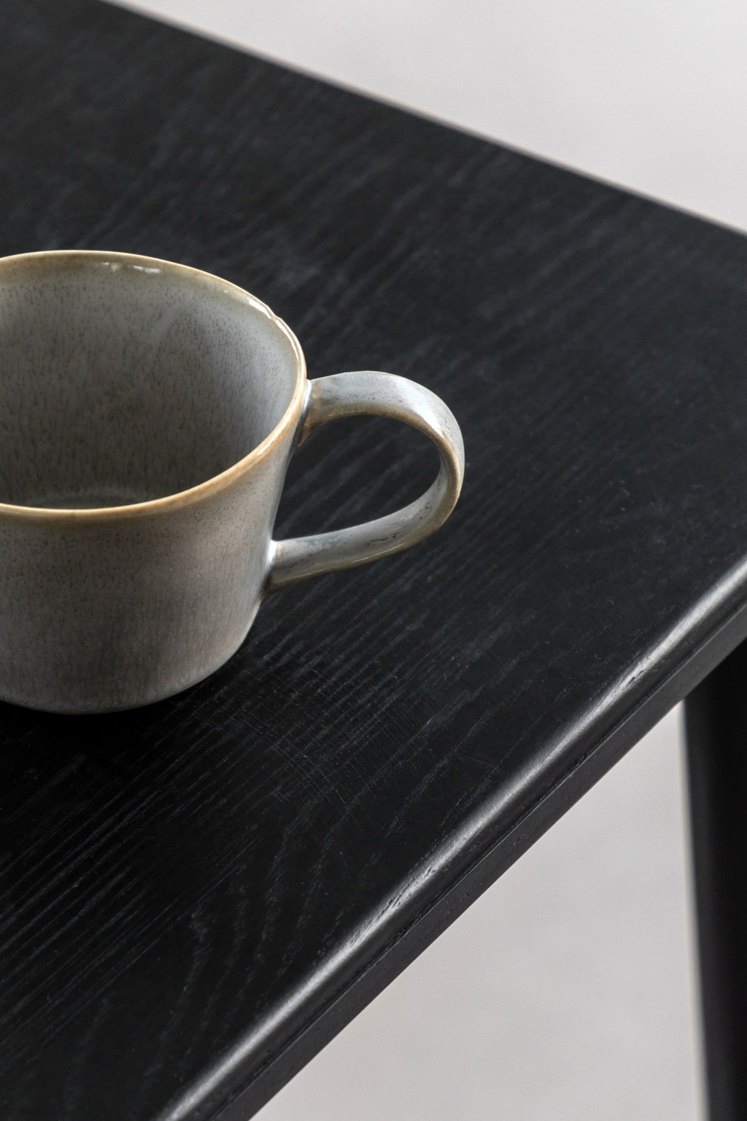 Wooden Side Table - Black/Light Wood - 4