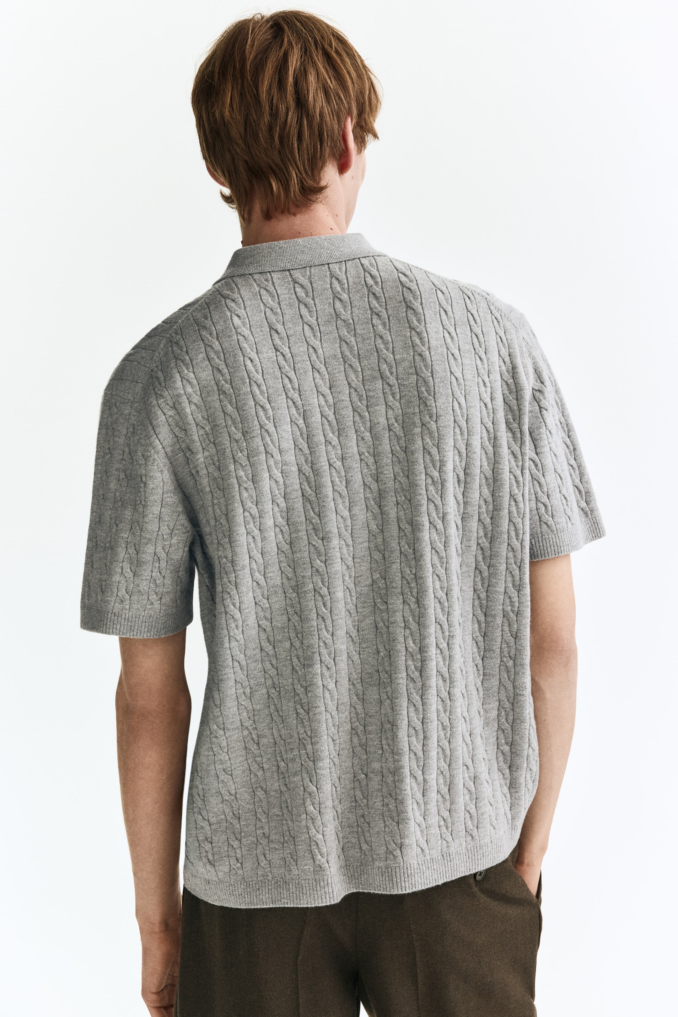Chemise classique en tricot torsadé