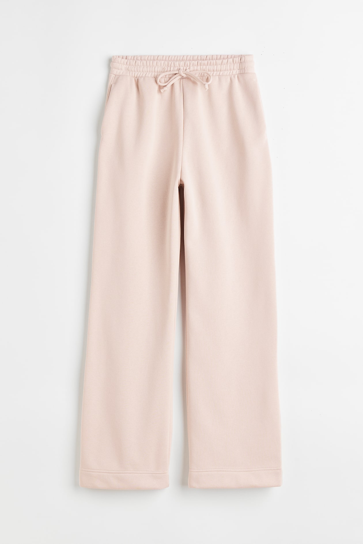 Wide-leg Joggers - High waist - Long - Powder pink - Ladies | H&M US