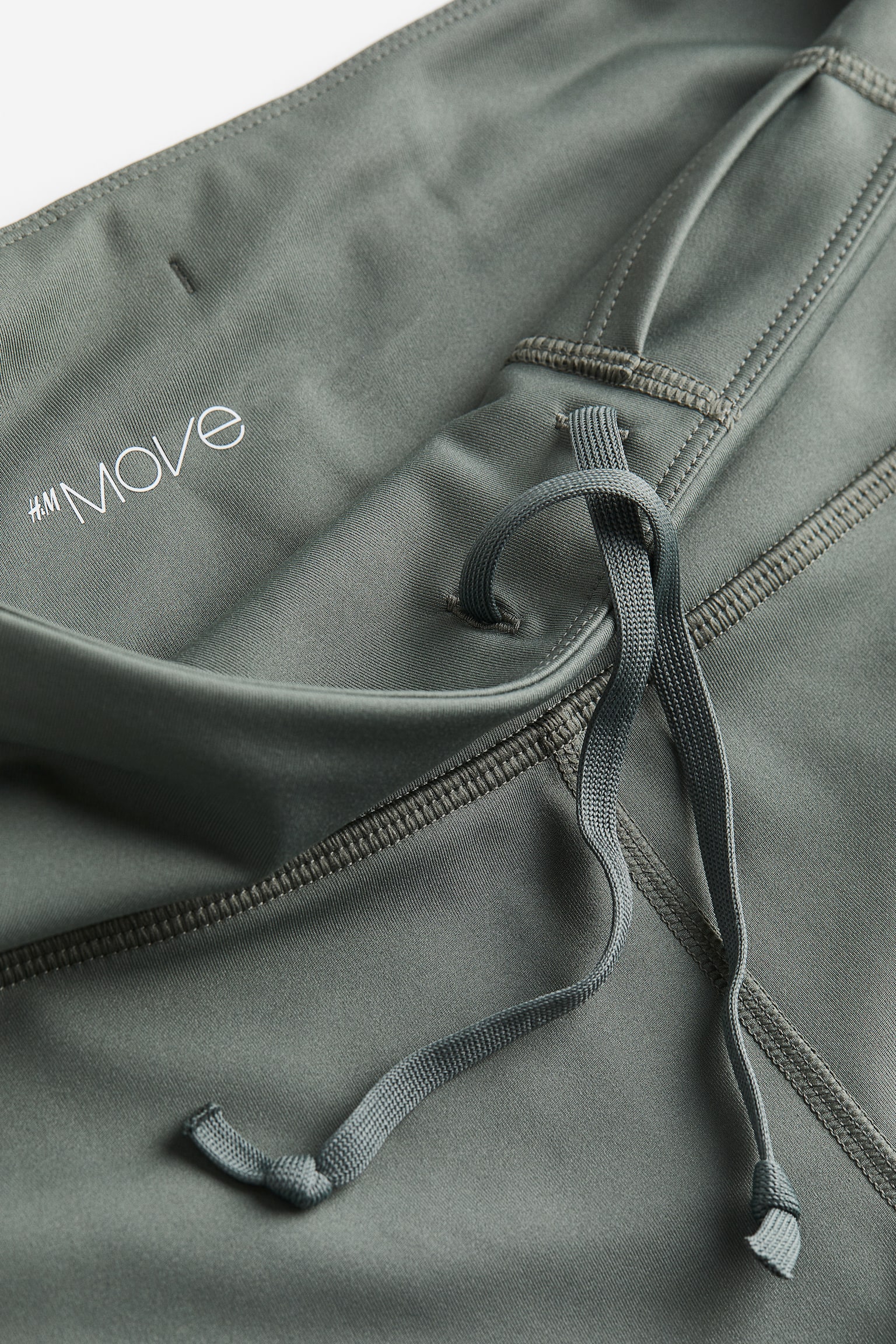 Warm Running Leggings In DryMove™ - Sage green/Black - 4