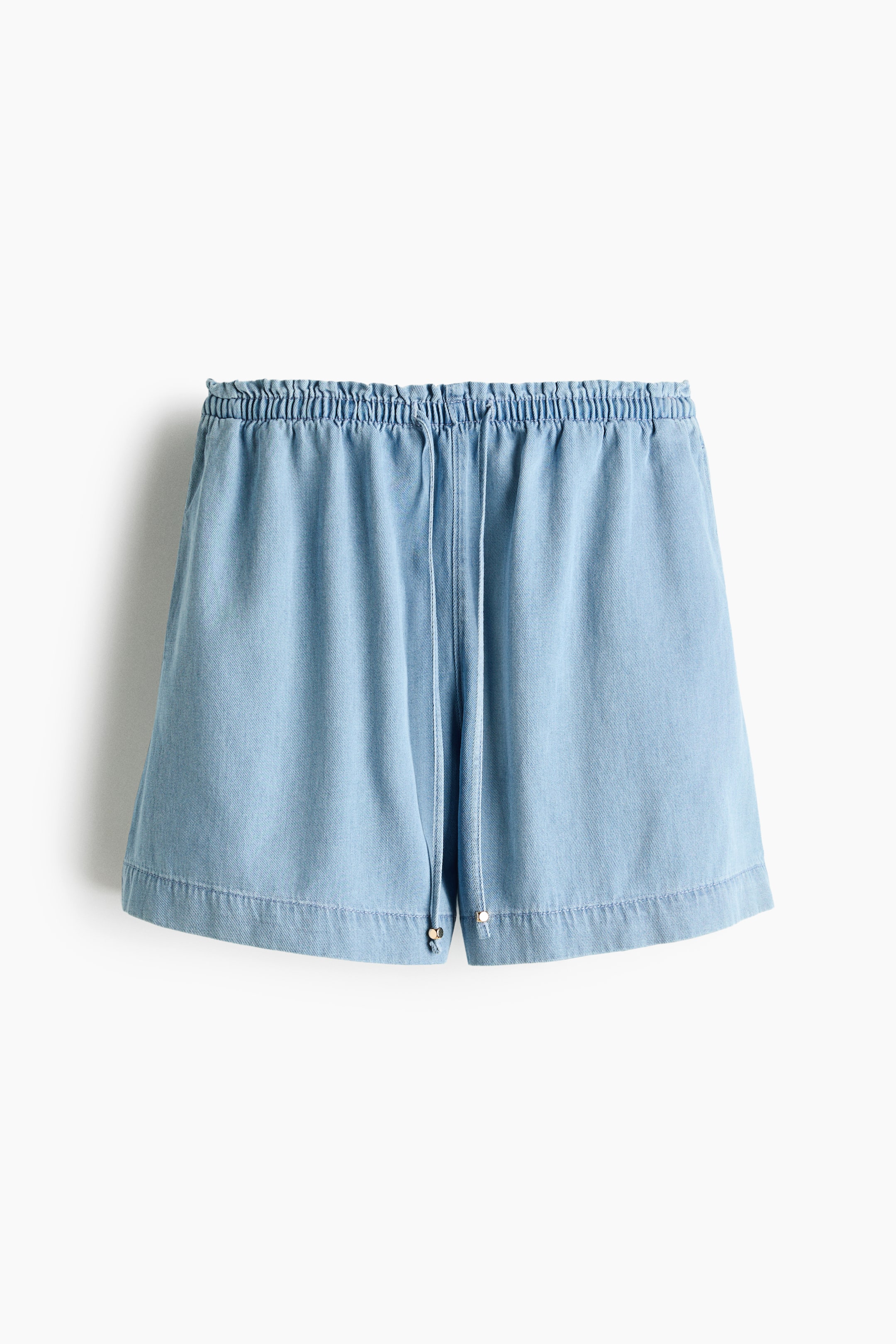 View larger image: Denim drawstring shorts - Light denim blue - Ladies | H&M 1