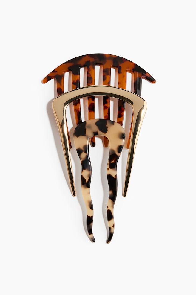 3-Pack Hair Accessories - Brown/tortoiseshell - 1