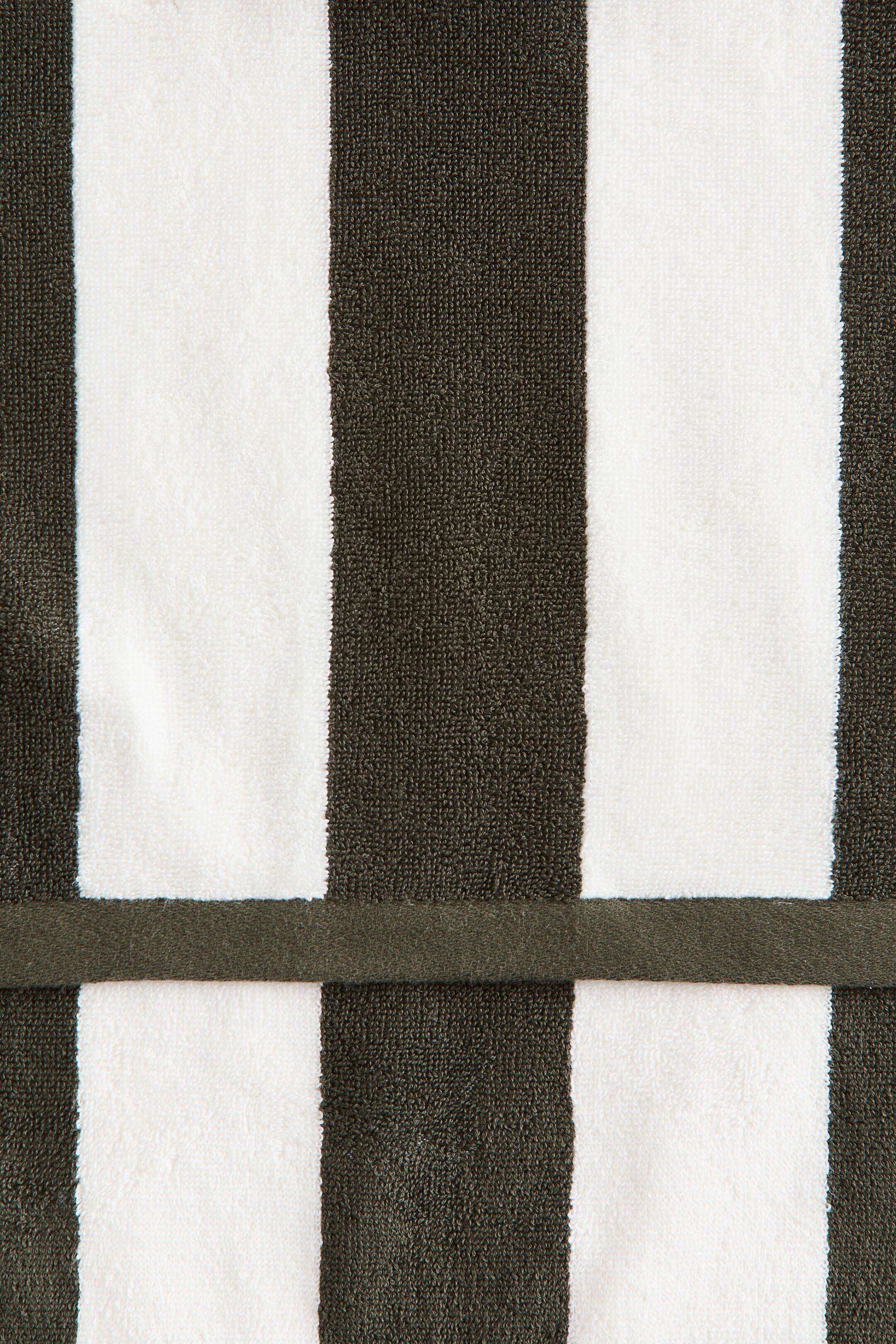View larger image: Bath towel - Dark green/White striped - Home All | H&M IN 4