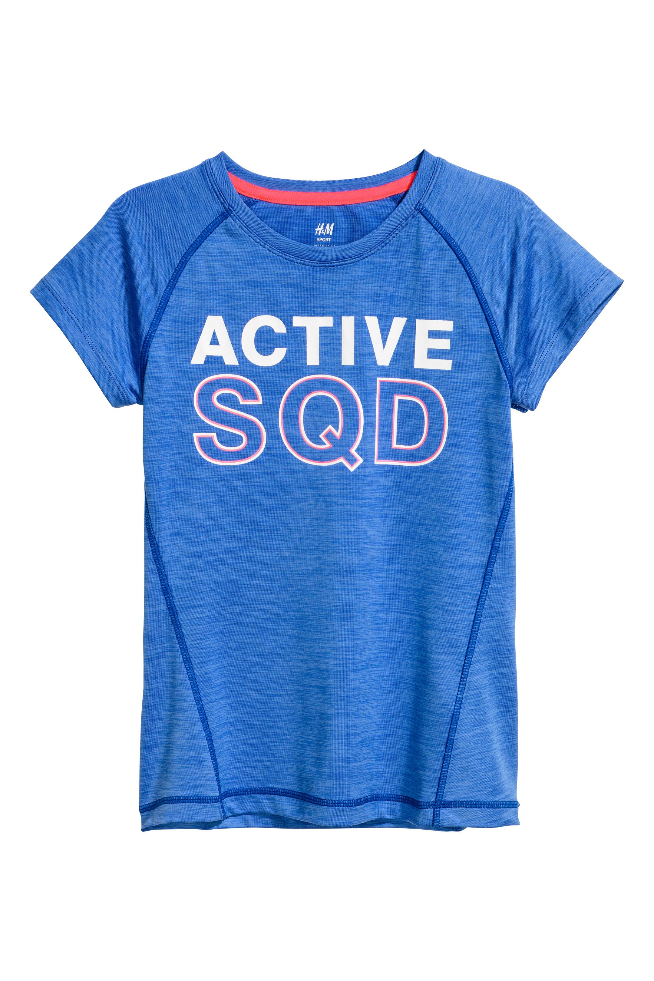 View larger image: Short-sleeved Sports Shirt - Bleu vif - Kids | H&M CA 1