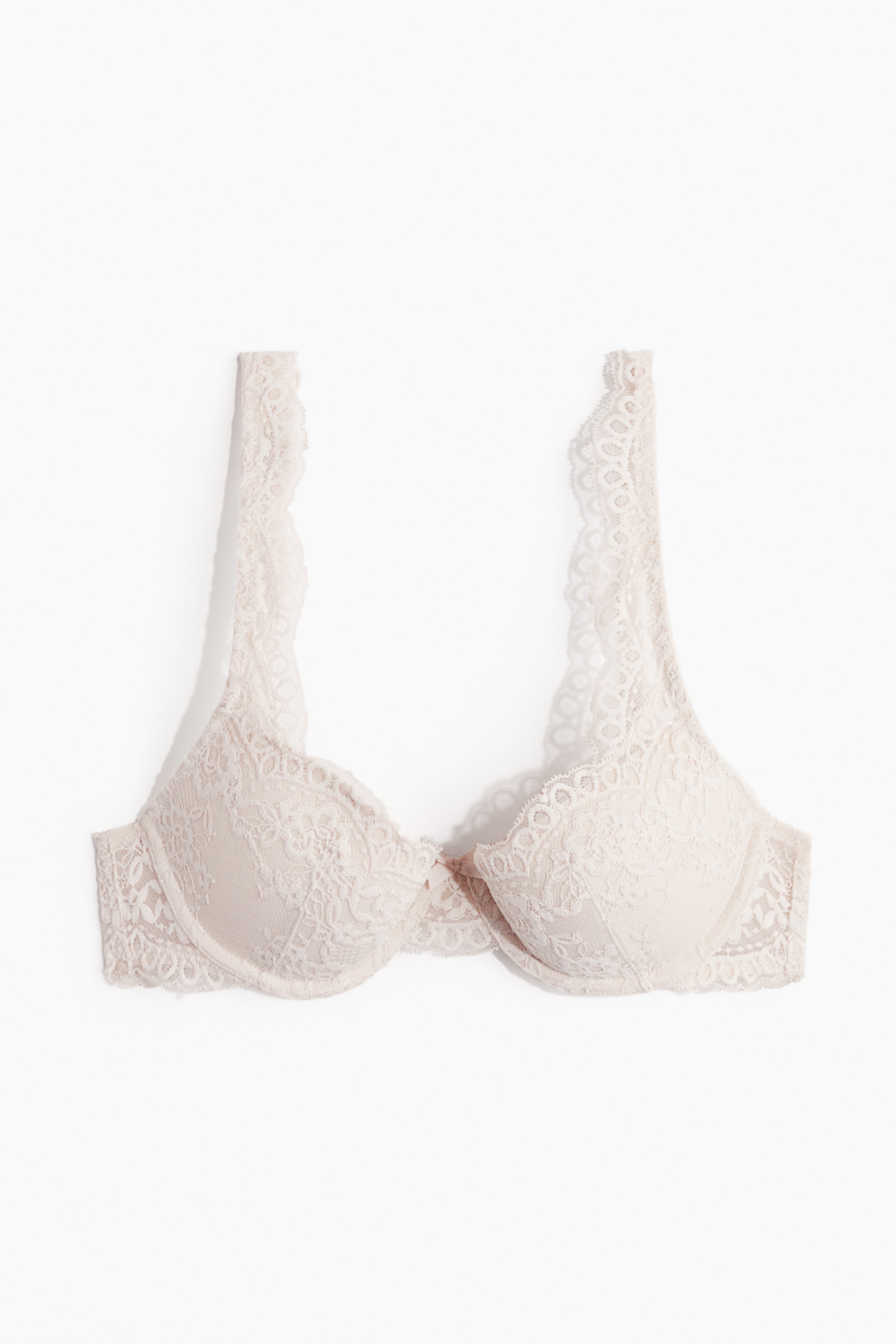 Sujetador push-up de encaje - Beige pálido/Marrón/Negro/Burdeos