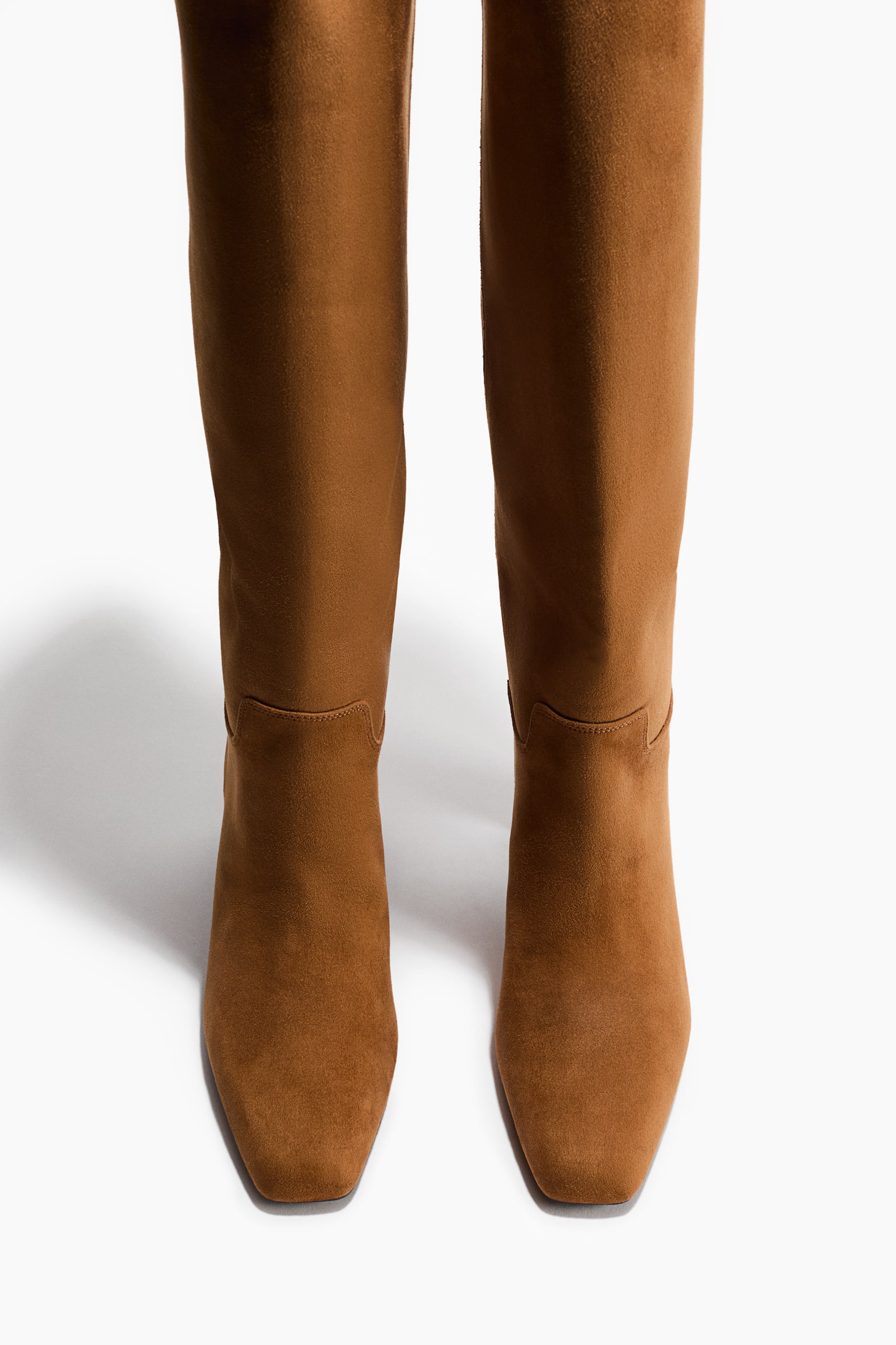 Женские ботинки H&M Knee-High, цвет: Тёмный бежевый — фото 5