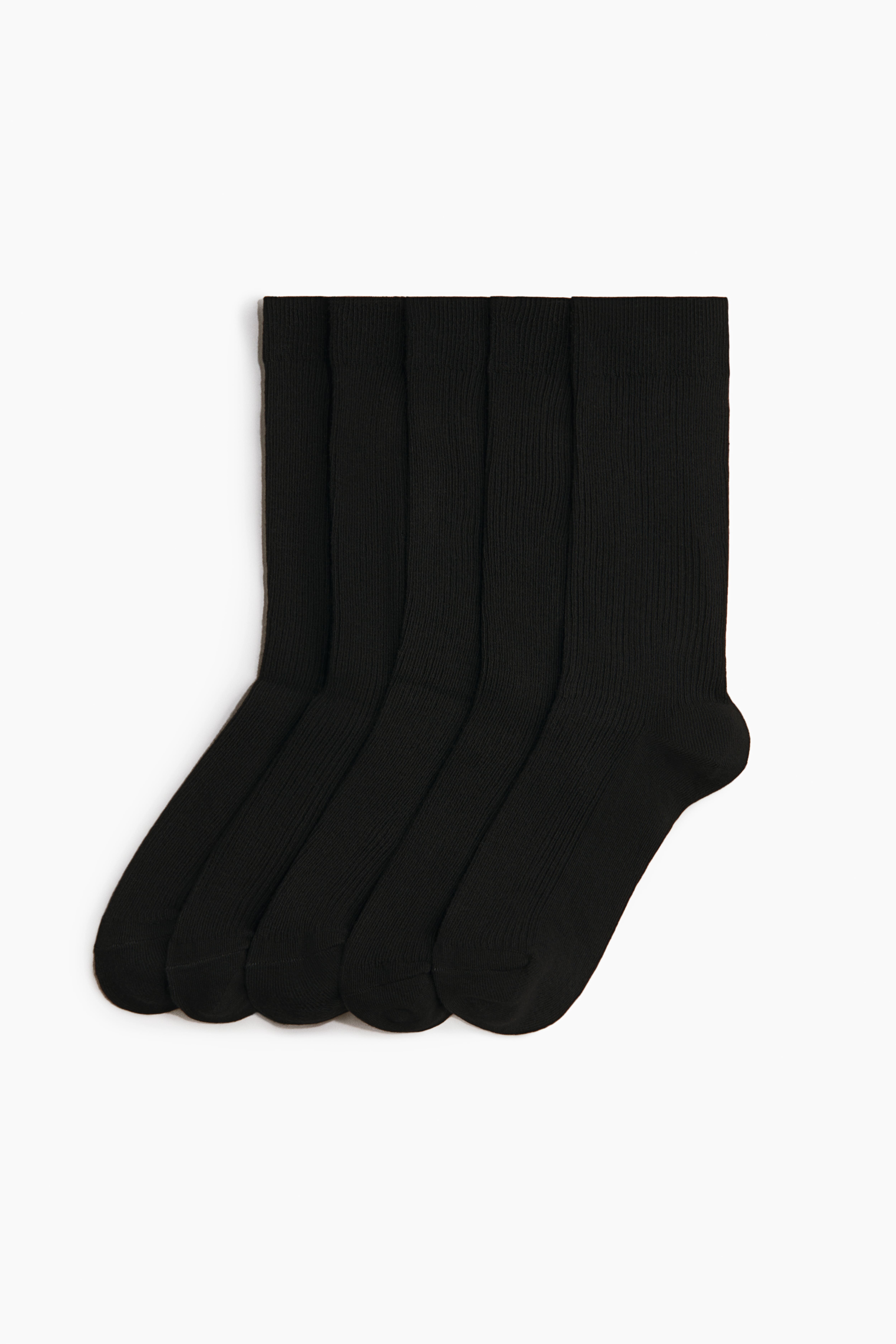 Lot de 5 paires chaussettes en tricot côtelé