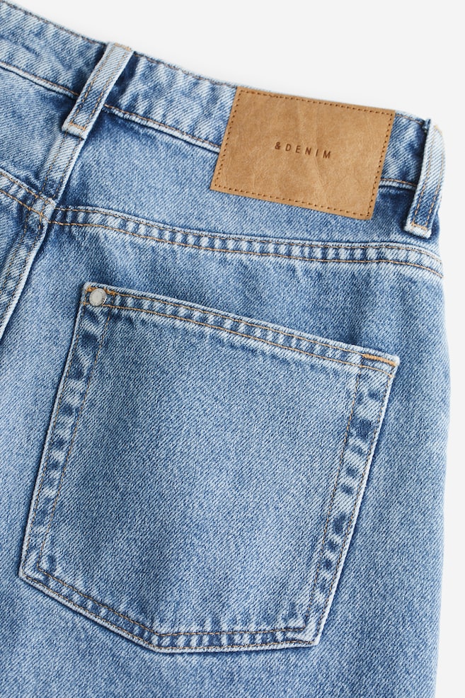 Baggy High Jeans - Lys denimblå/Sart denimblå/Denimblå/Mørkebrun - 4