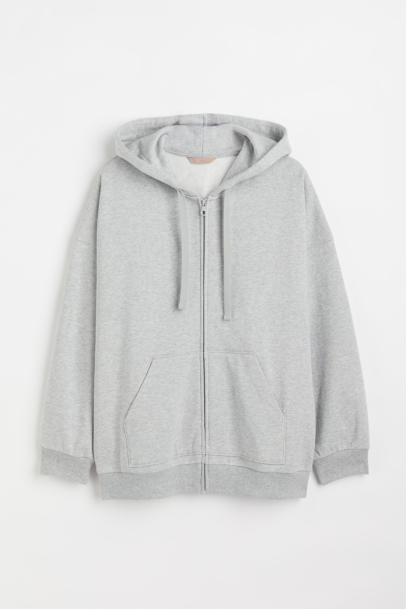 Zip Up Hoodie - Light grey marle - 1