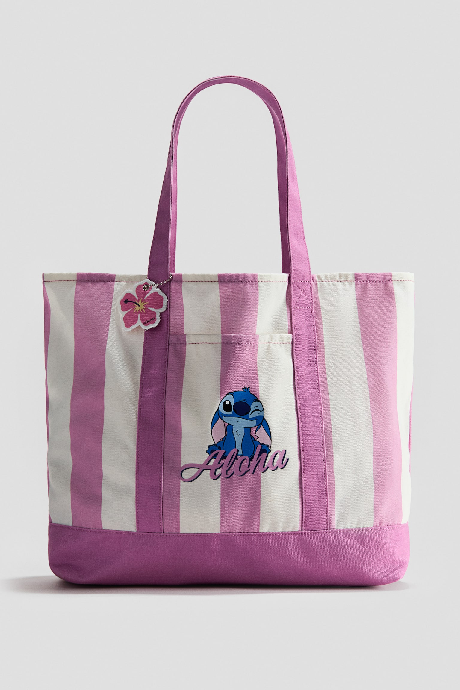 Borsa tote in tela con motivo stampato - Rosa/Lilo & Stitch
