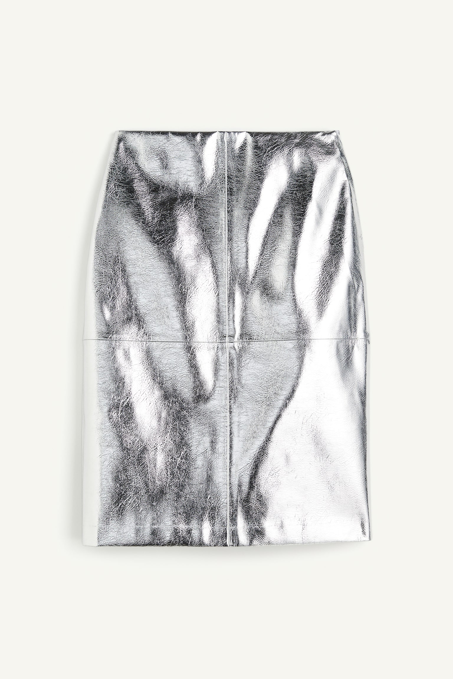 Coated Skirt - Silver colour - 2