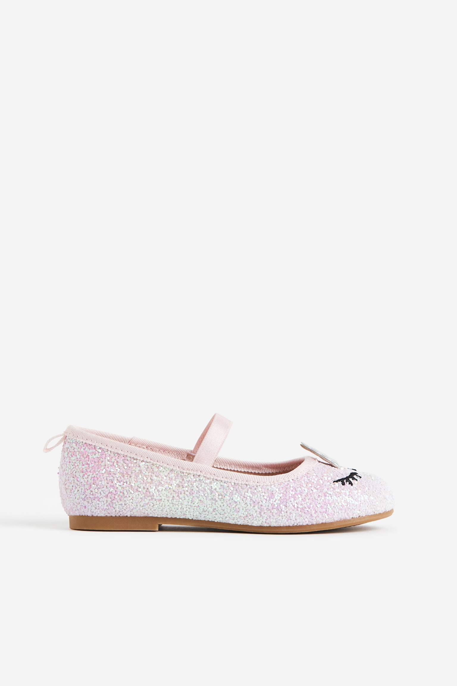 Appliquéd ballet pumps - Light pink/Unicorn/Pink/Light pink/Glittery/Gold-coloured - 3