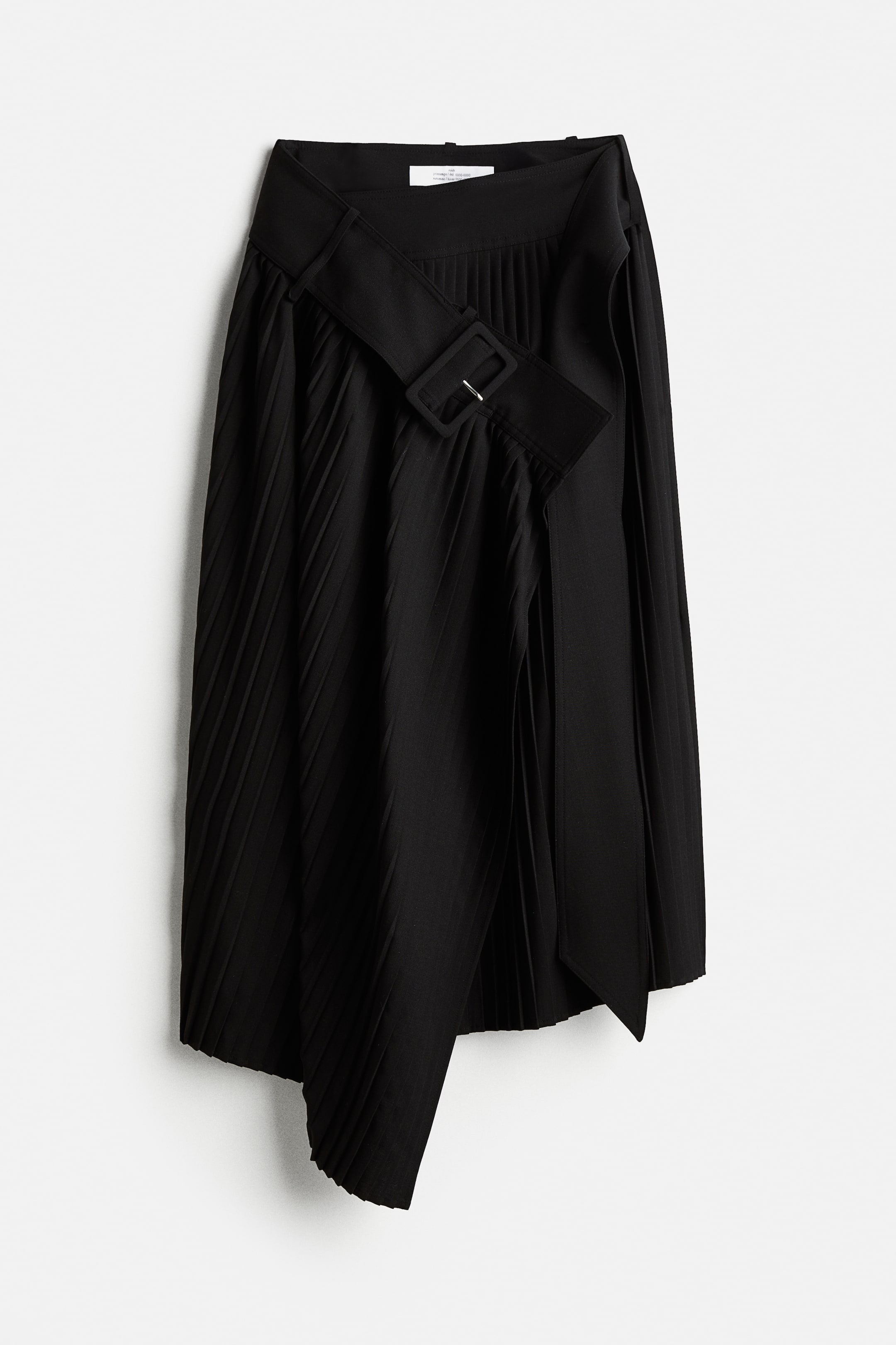 View larger image: Wool-blend Belt-detail Skirt - Black - Ladies | H&M US 1