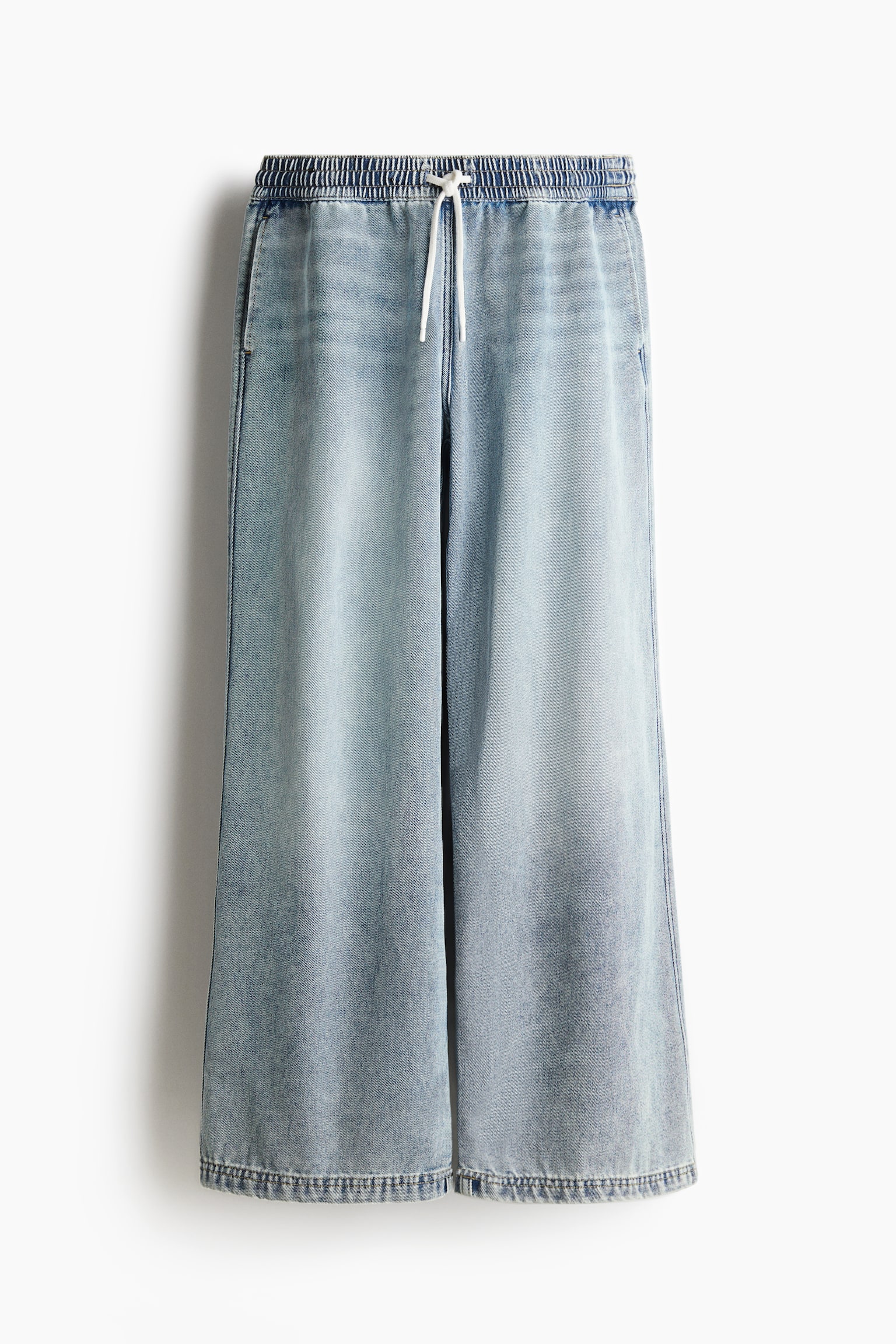 Denim pull-on trousers - Light denim blue/White/Light denim blue/Pale denim blue/Black/Black - 1