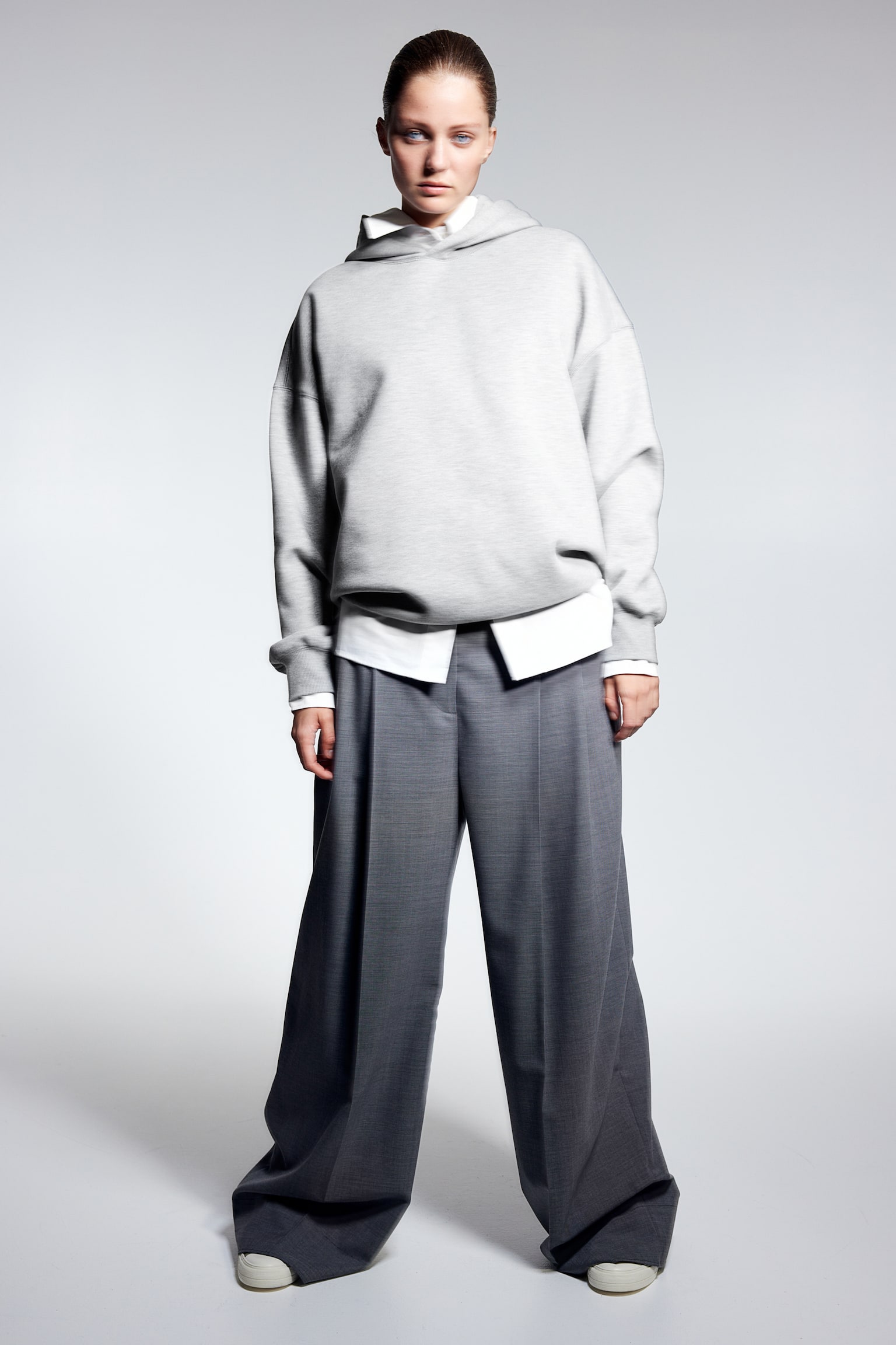 Oversized hoodie - Grey marl - 4