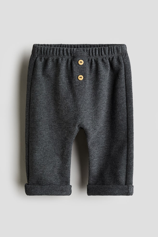 Joggers em algodão - Dark grey - 1