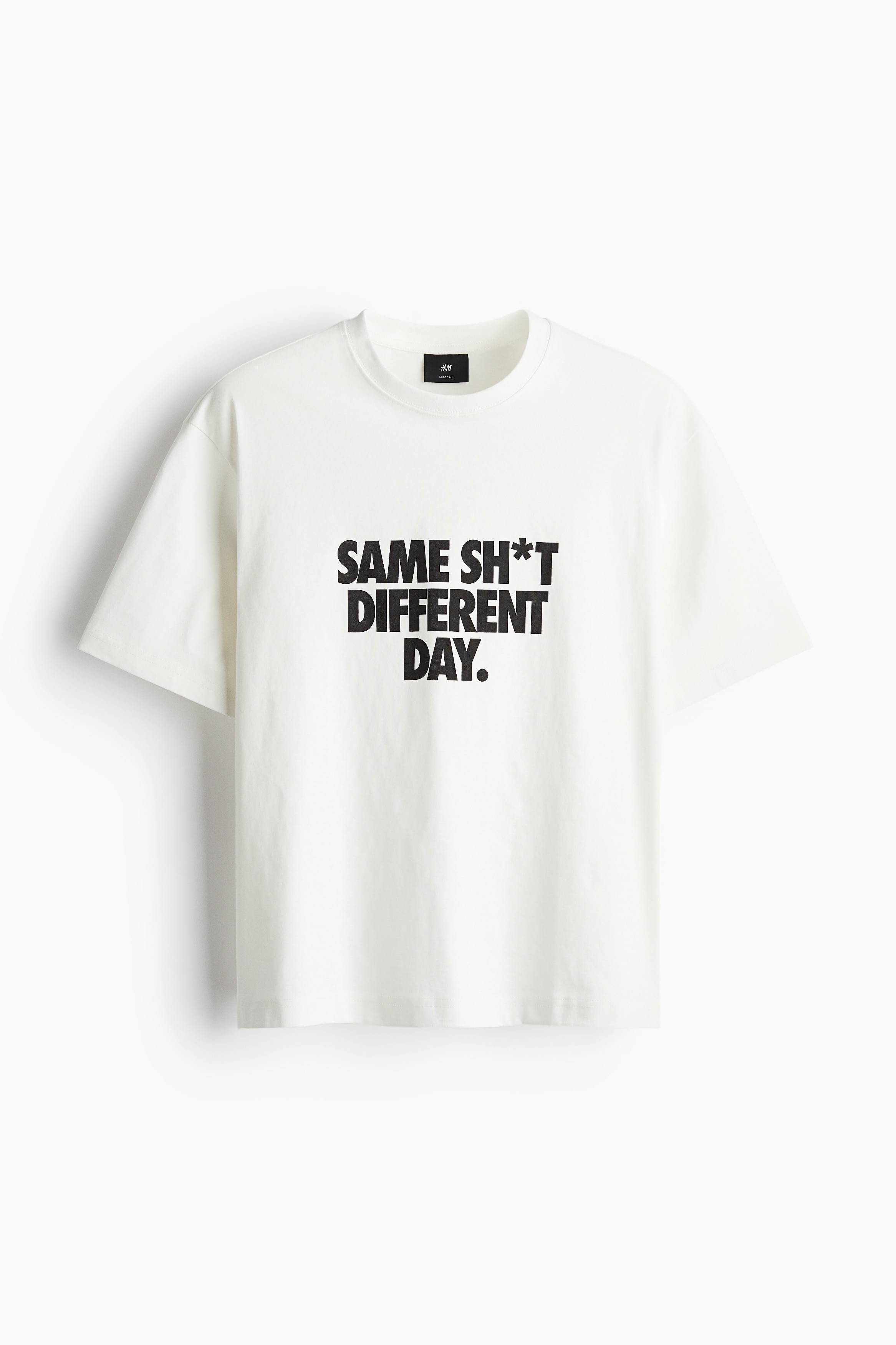 Men's White/Passion Loose Fit Printed T-shirt | H&M US