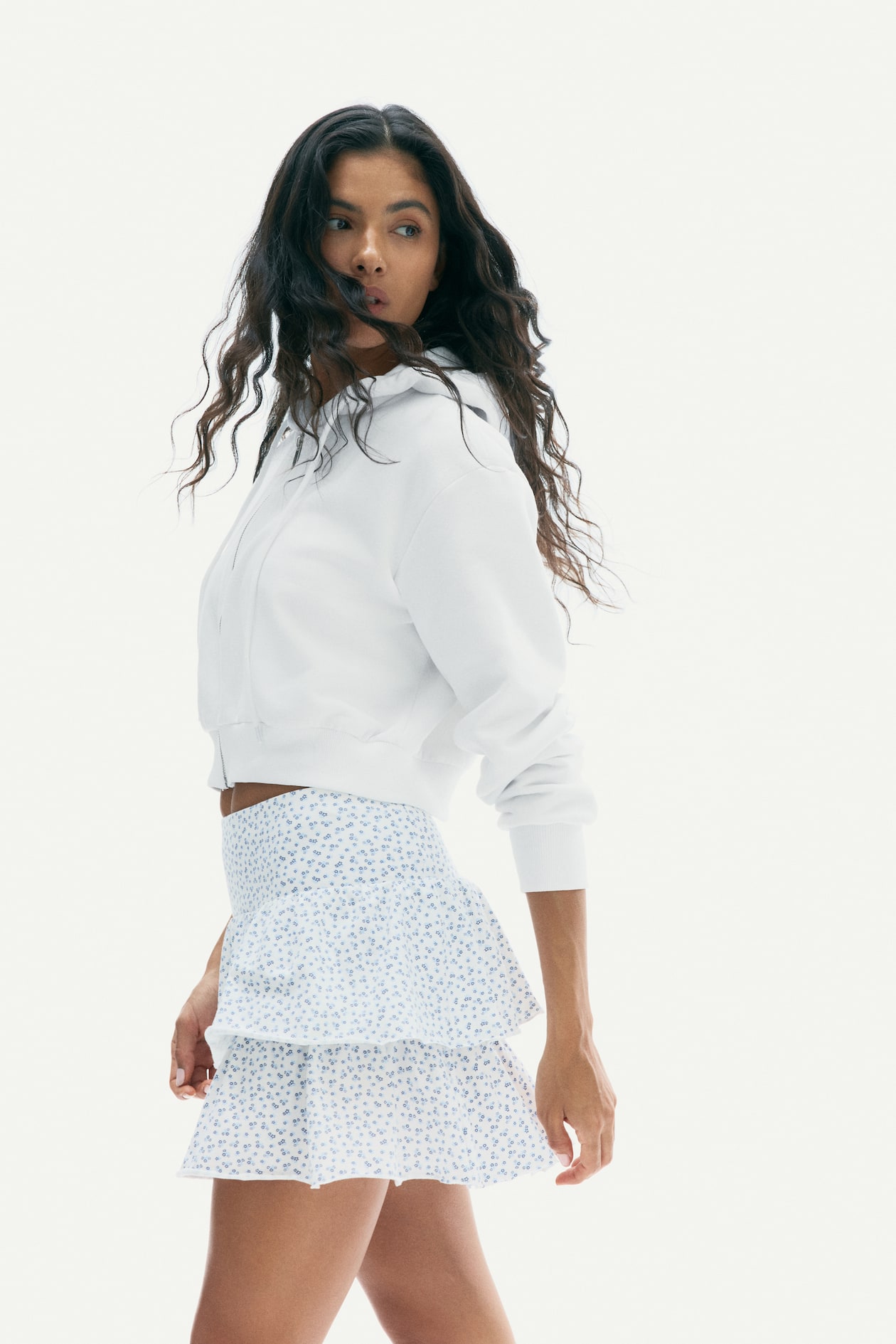 Tiered Jersey Mini Skirt - image 4