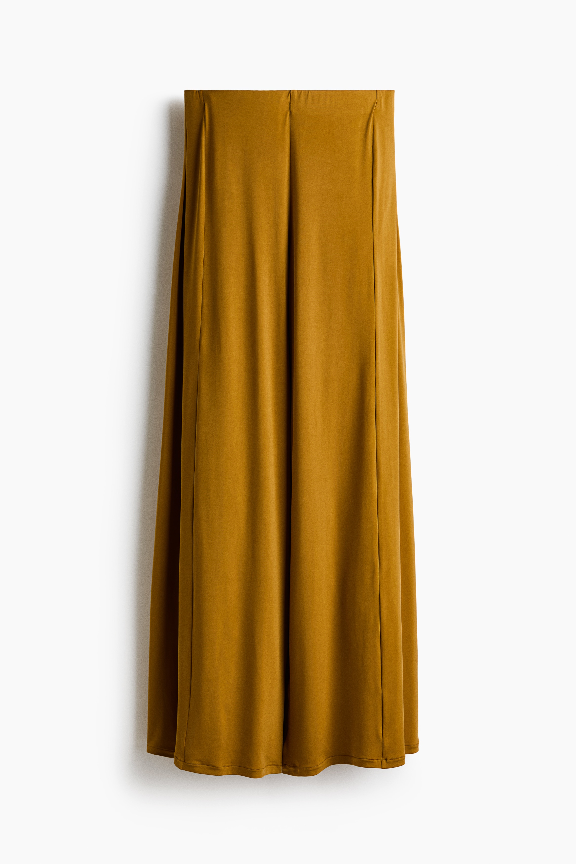 Wide jersey trousers - Mustard yellow