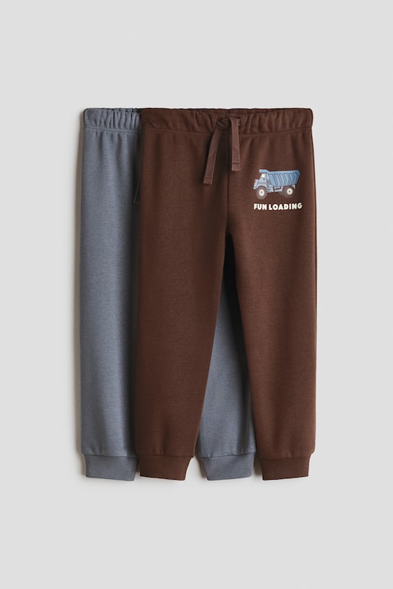 Детские брюки H&M 2-Pack Joggers with Motif