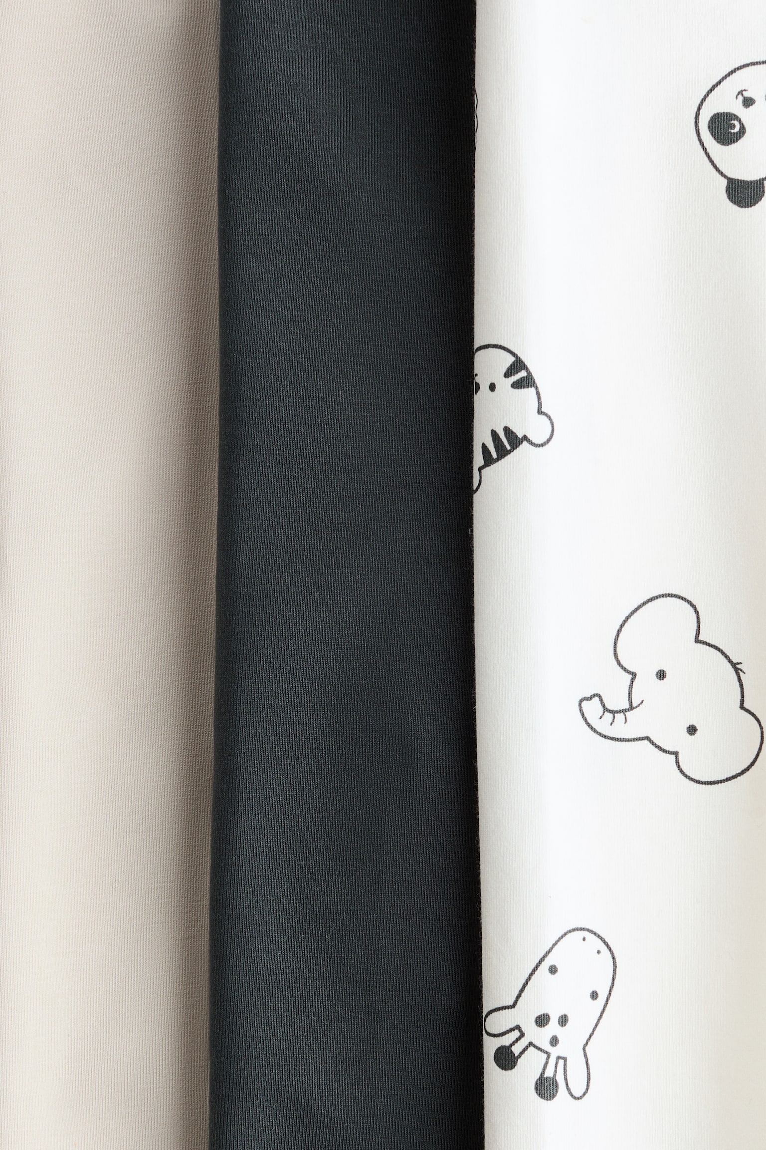 3-pack cotton jersey leggings-Dark grey/Animals - 2